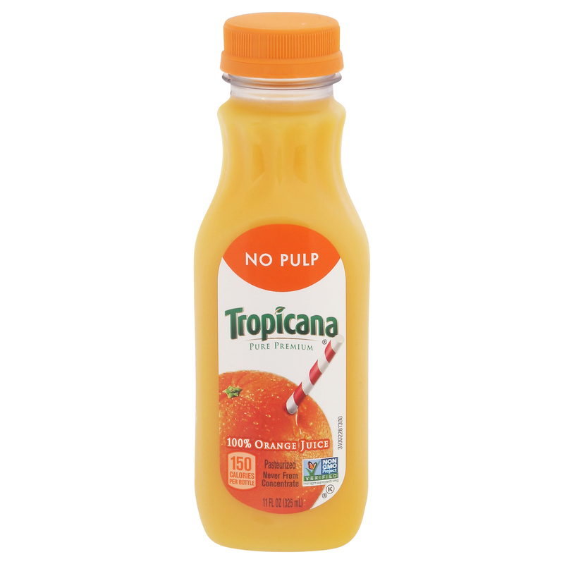 No Pulp Pure Orange Juice Calories Tropicana Juice, 100% Orange