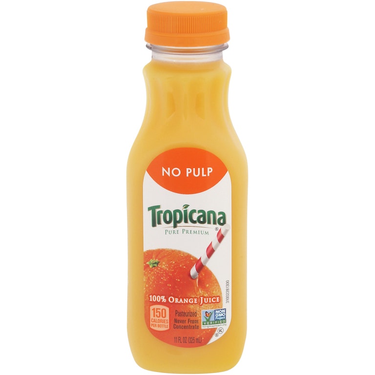 No Pulp Pure Orange Juice Calories Tropicana Juice, 100% Orange