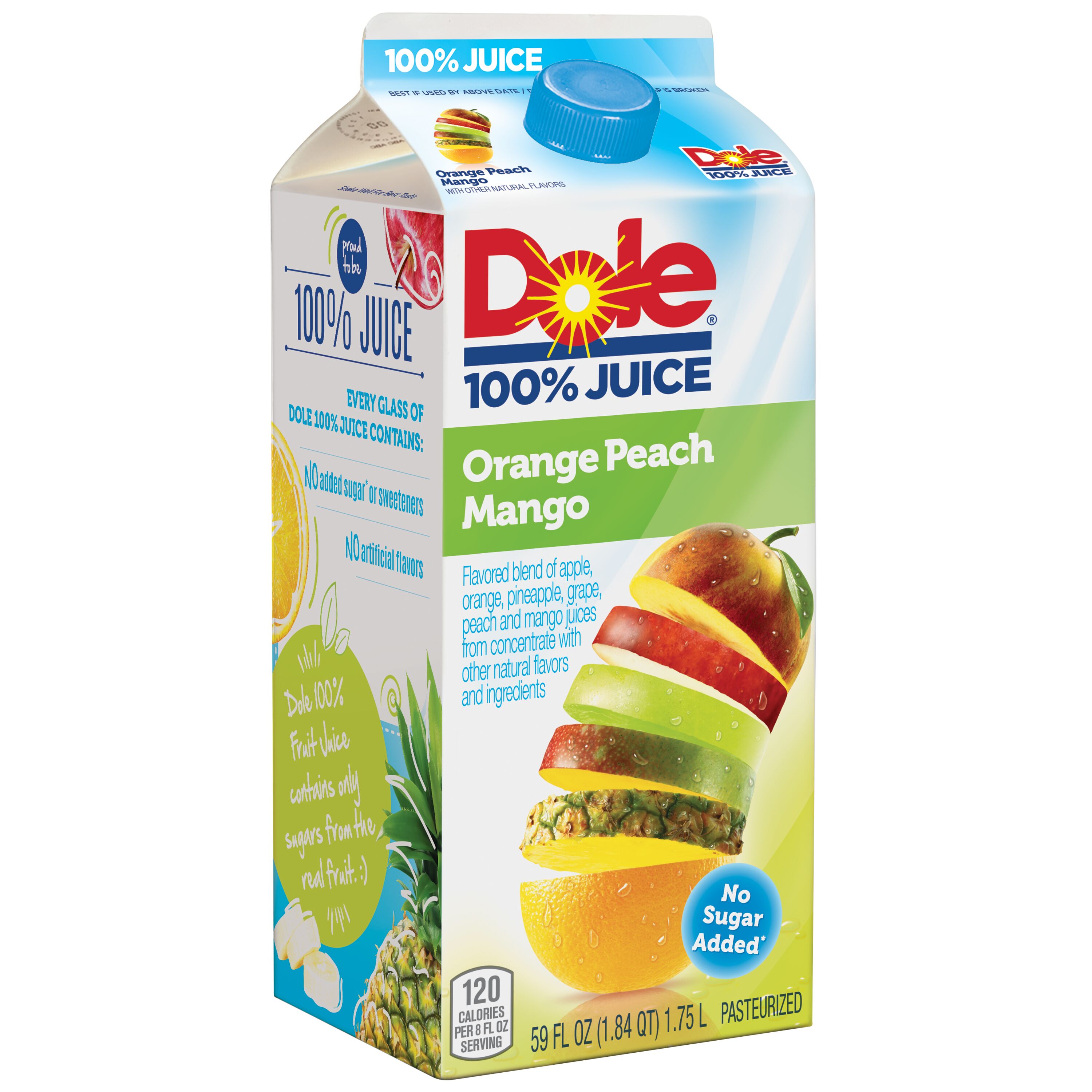 Dole 100% Juice, Orange Peach Mango Giant Eagle Because It