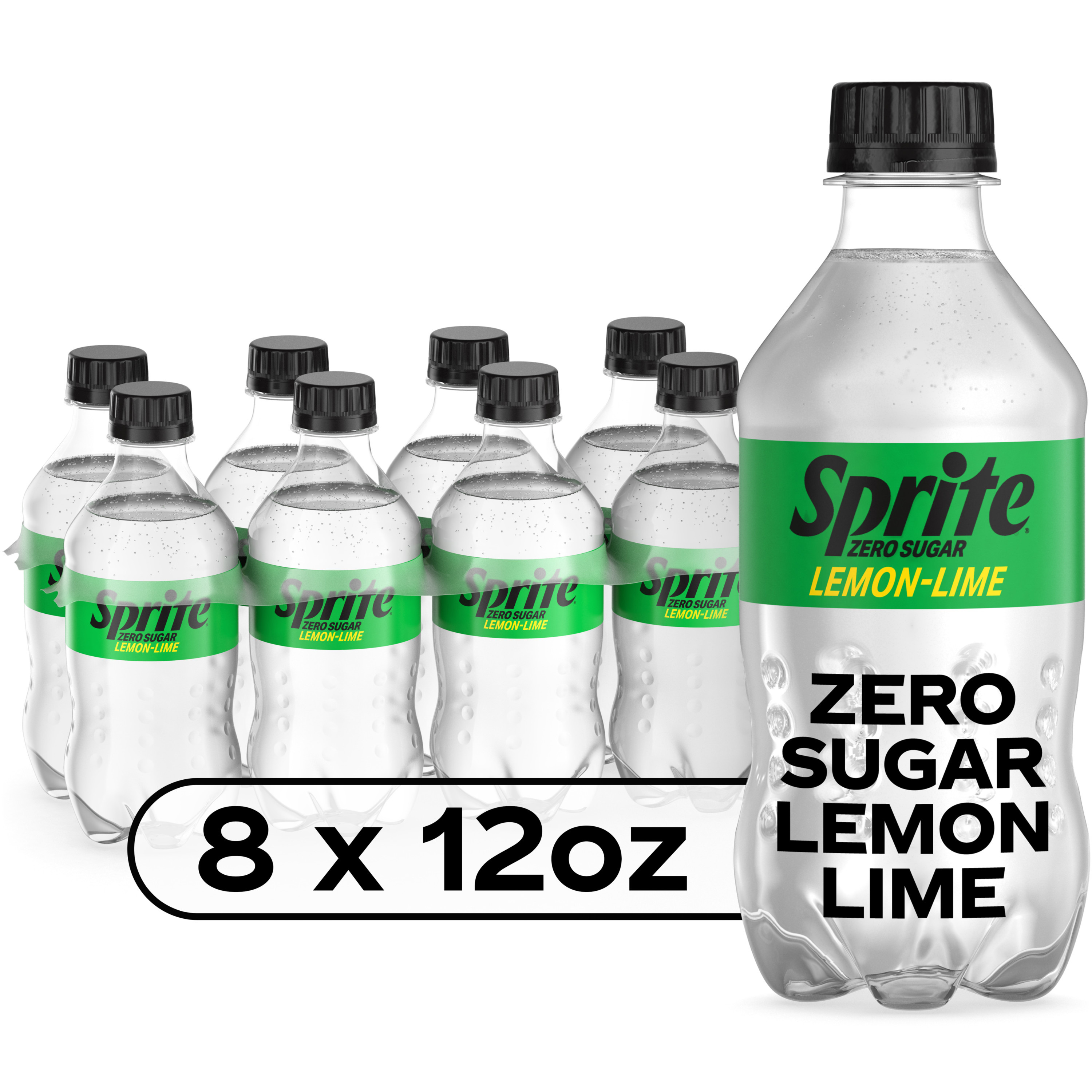 Sprite Zero Sugar Lemon Lime Diet Soda Pop Soft Drinks, 12 fl oz