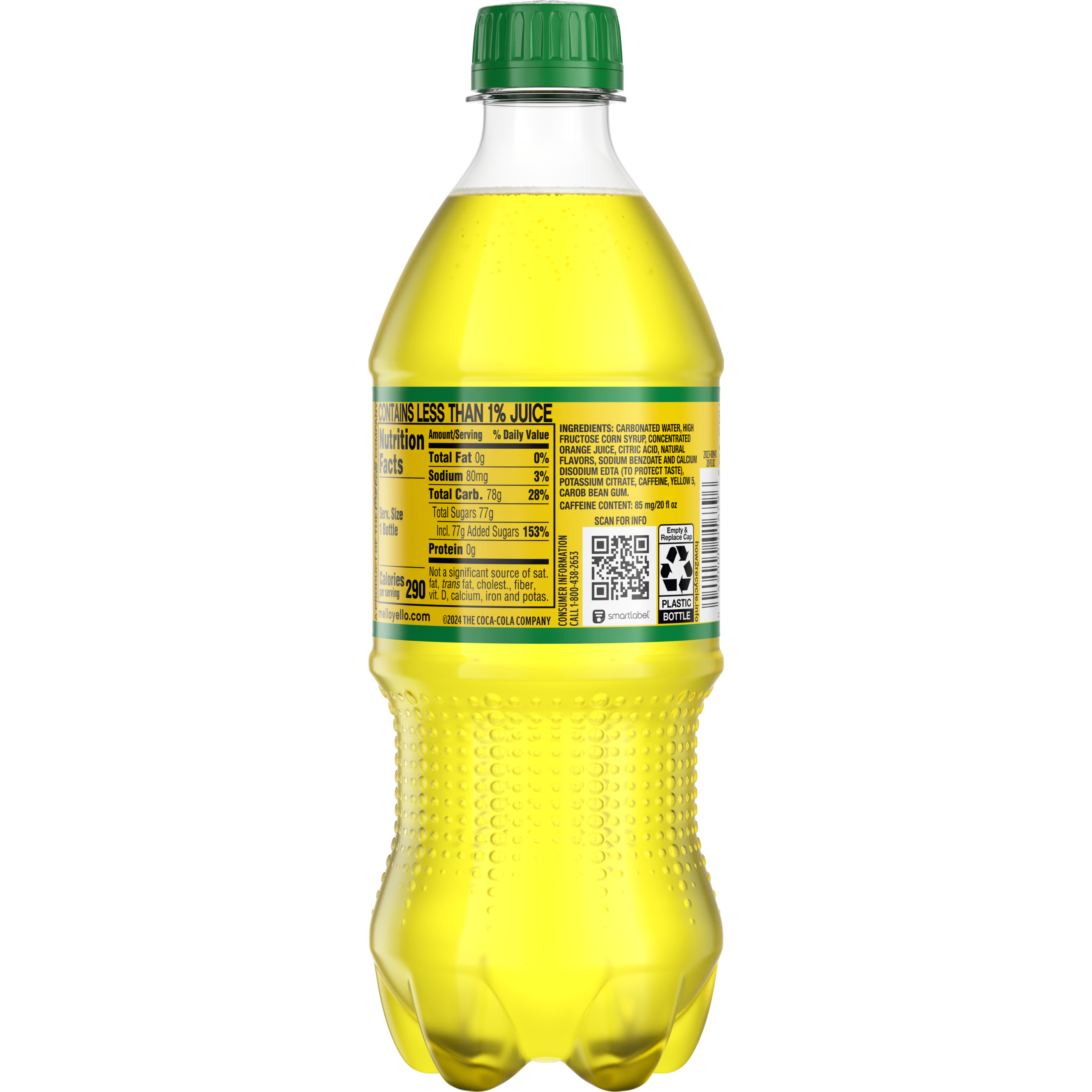 Mello Yello Citrus Flavored Soda Soft Drink, 20 fl oz | Giant