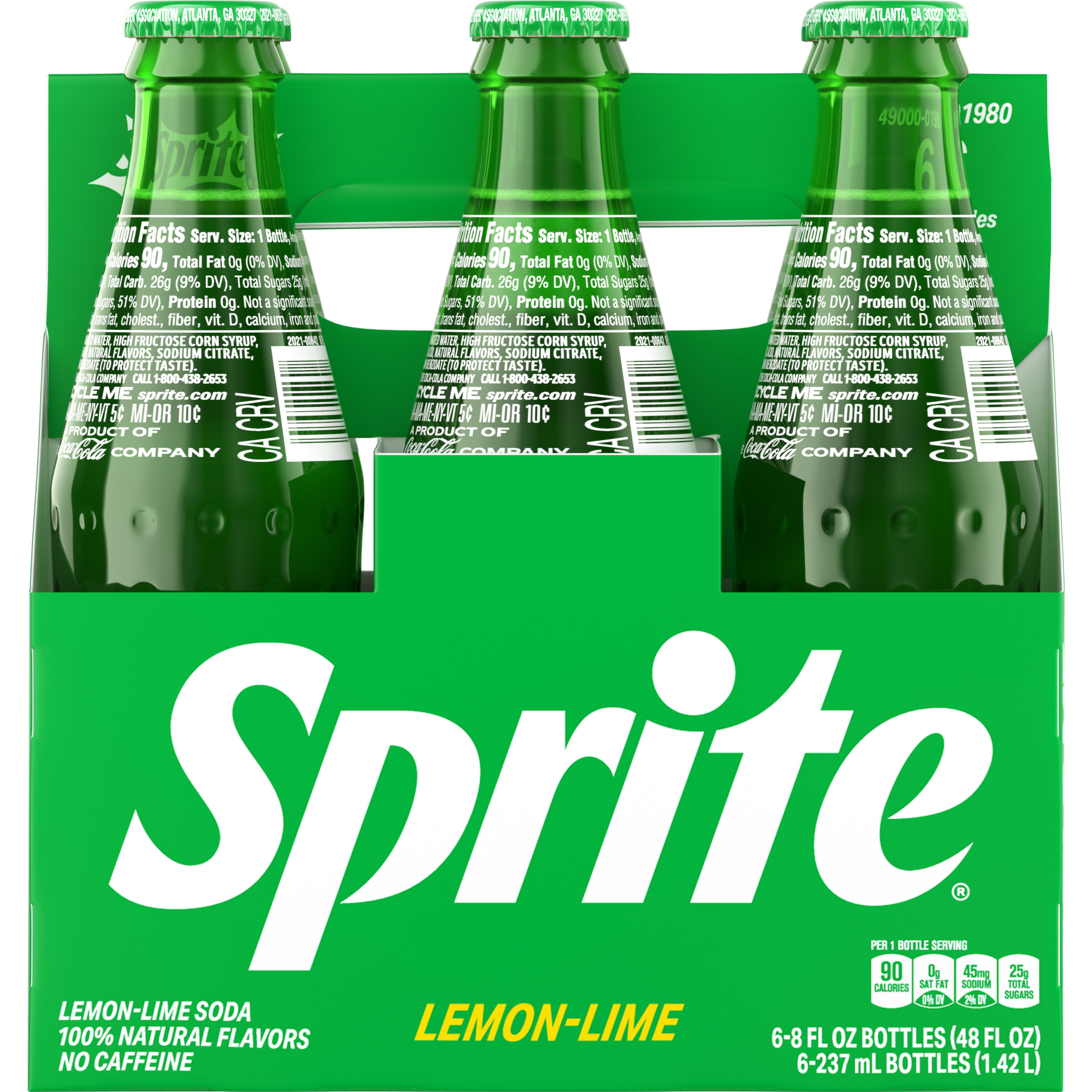 Sprite Lemon Lime Soda Soft Drinks, 8 fl oz, 6 Pack | Giant Eagle