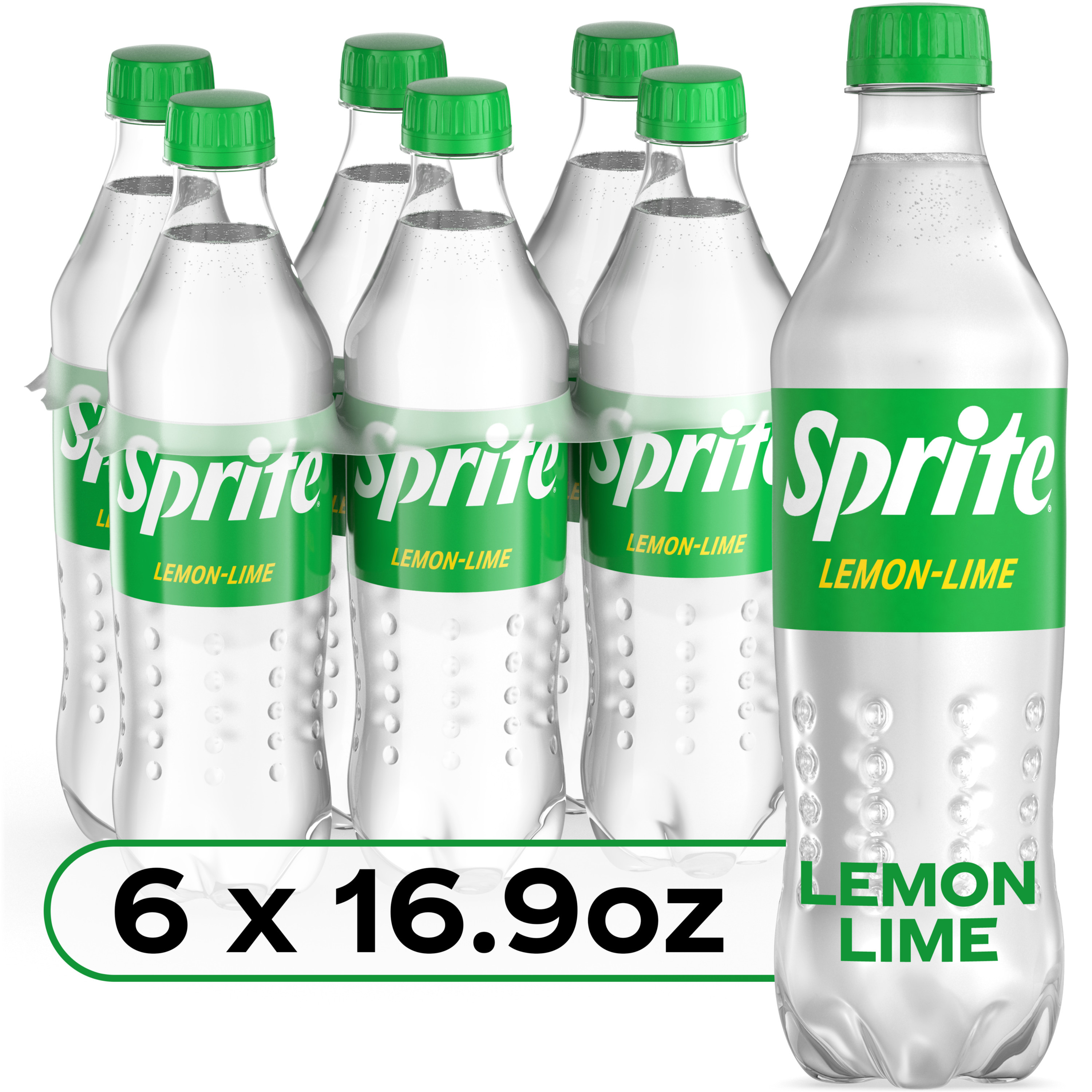 Sprite Lemon-Lime Caffeine Free Soda Soft Drink Bottles, 16.9 Fl