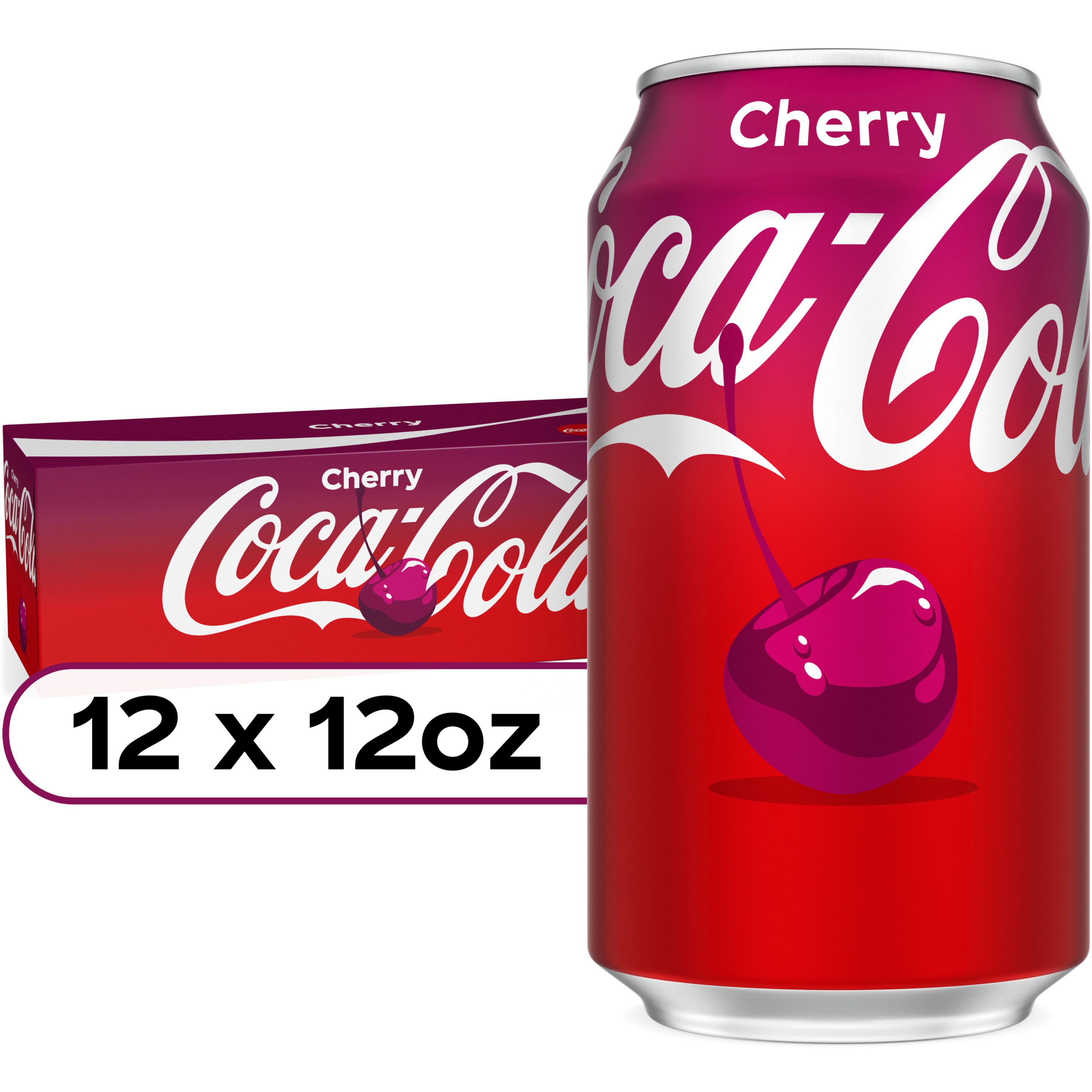 Coca-Cola Cherry Soda Soft Drink Cans, 12 Fl Oz, 12 Pack | Giant