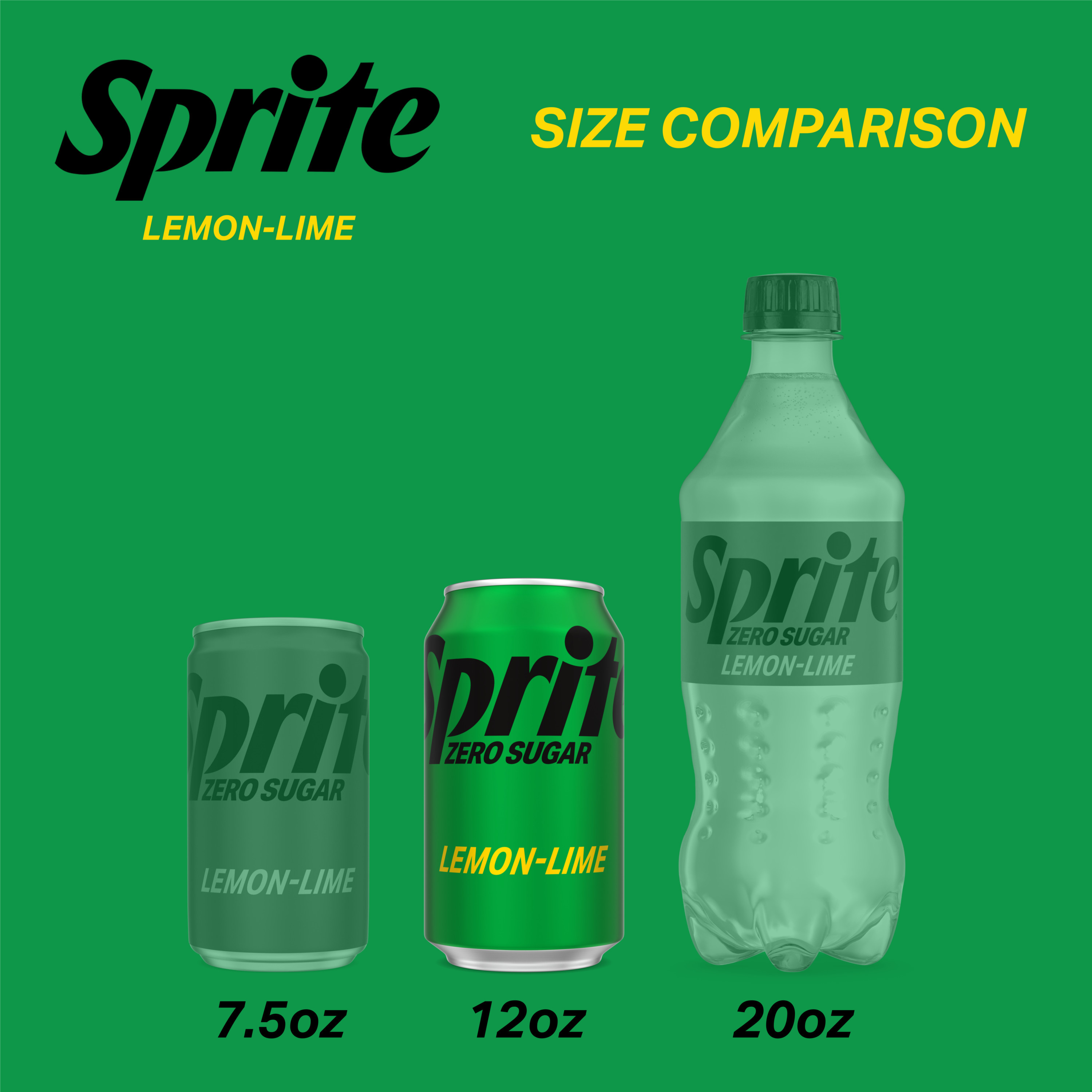 Sprite Zero Sugar Lemon-Lime Caffeine Free Soda Soft Drink Fridge