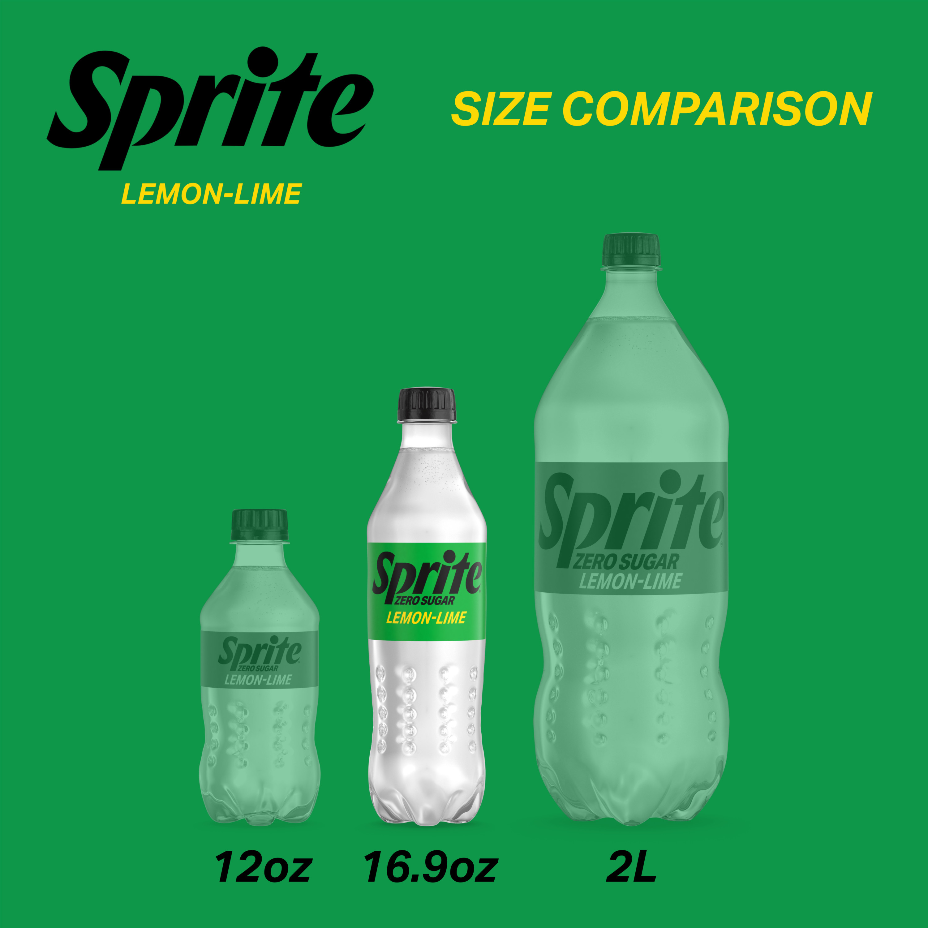Sprite Zero Sugar Lemon-Lime Caffeine Free Soda Soft Drink Bottles