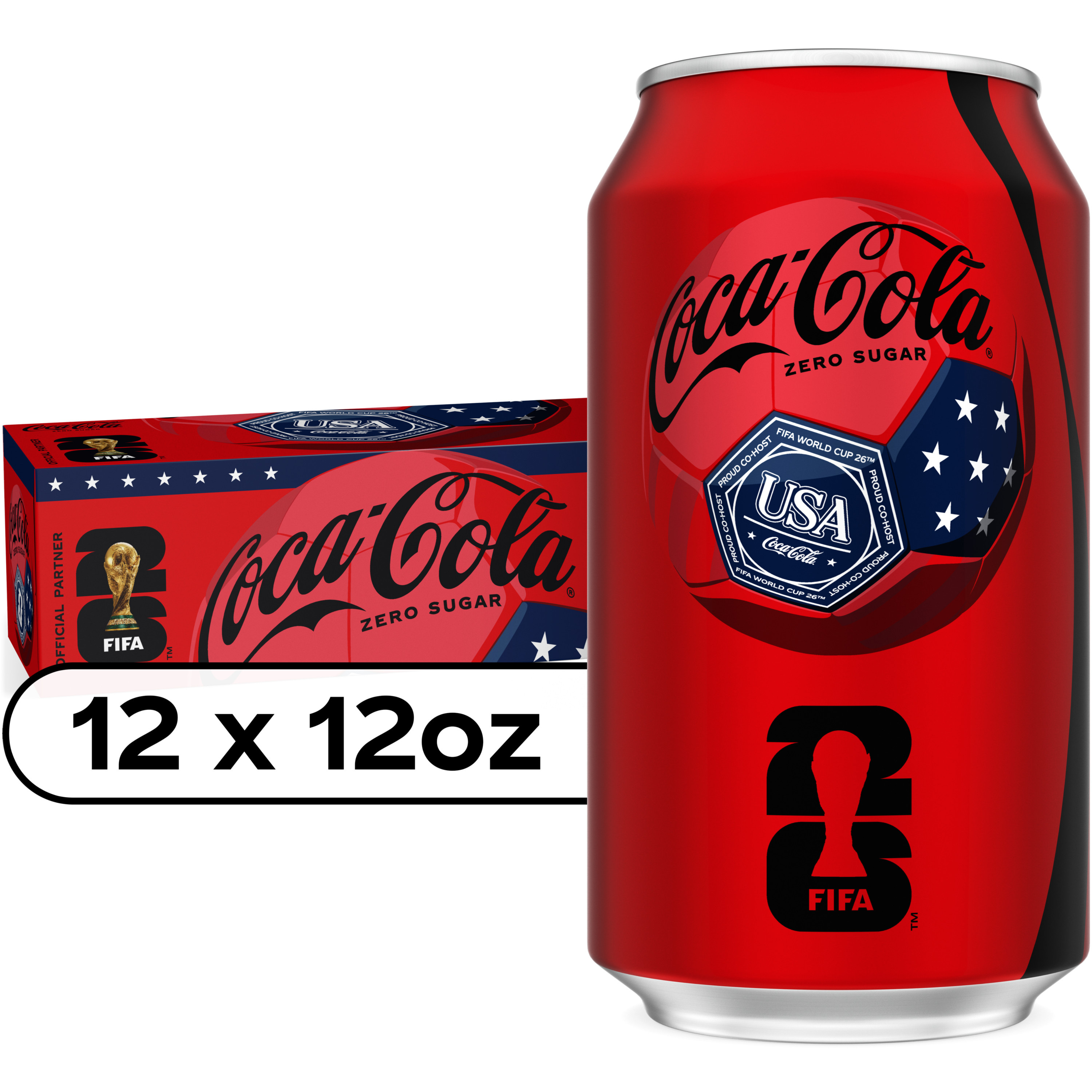 Coca-Cola Zero Sugar Caffeine-Free Soda Soft Drink Fridge Pack