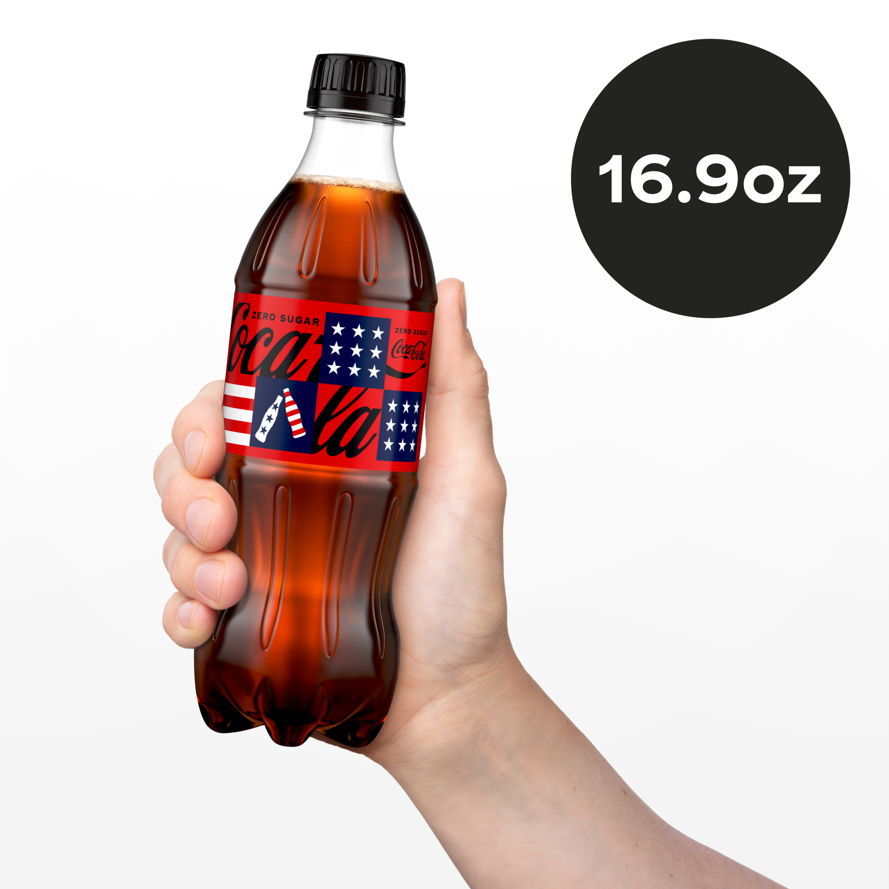 Coca-Cola Zero Sugar Soda Soft Drink Bottles, 16.9 Fl Oz, 6 Pack