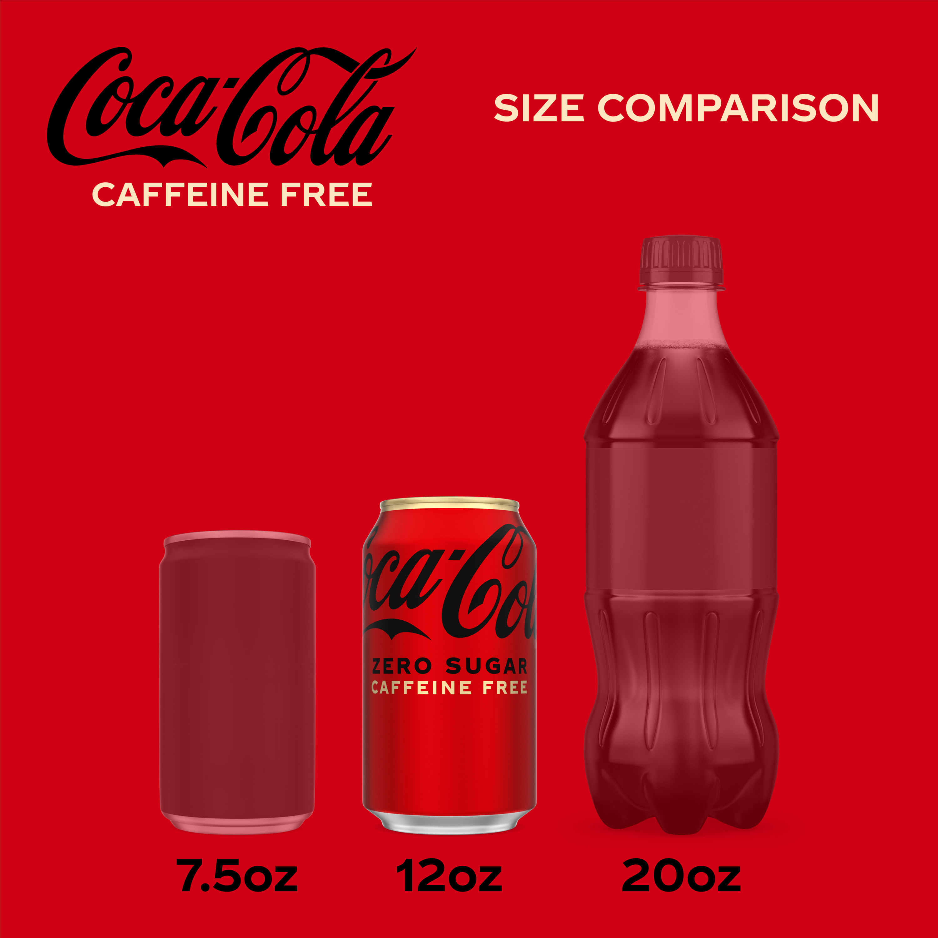 Coca-Cola Zero Sugar Caffeine-Free Soda Soft Drink Fridge Pack