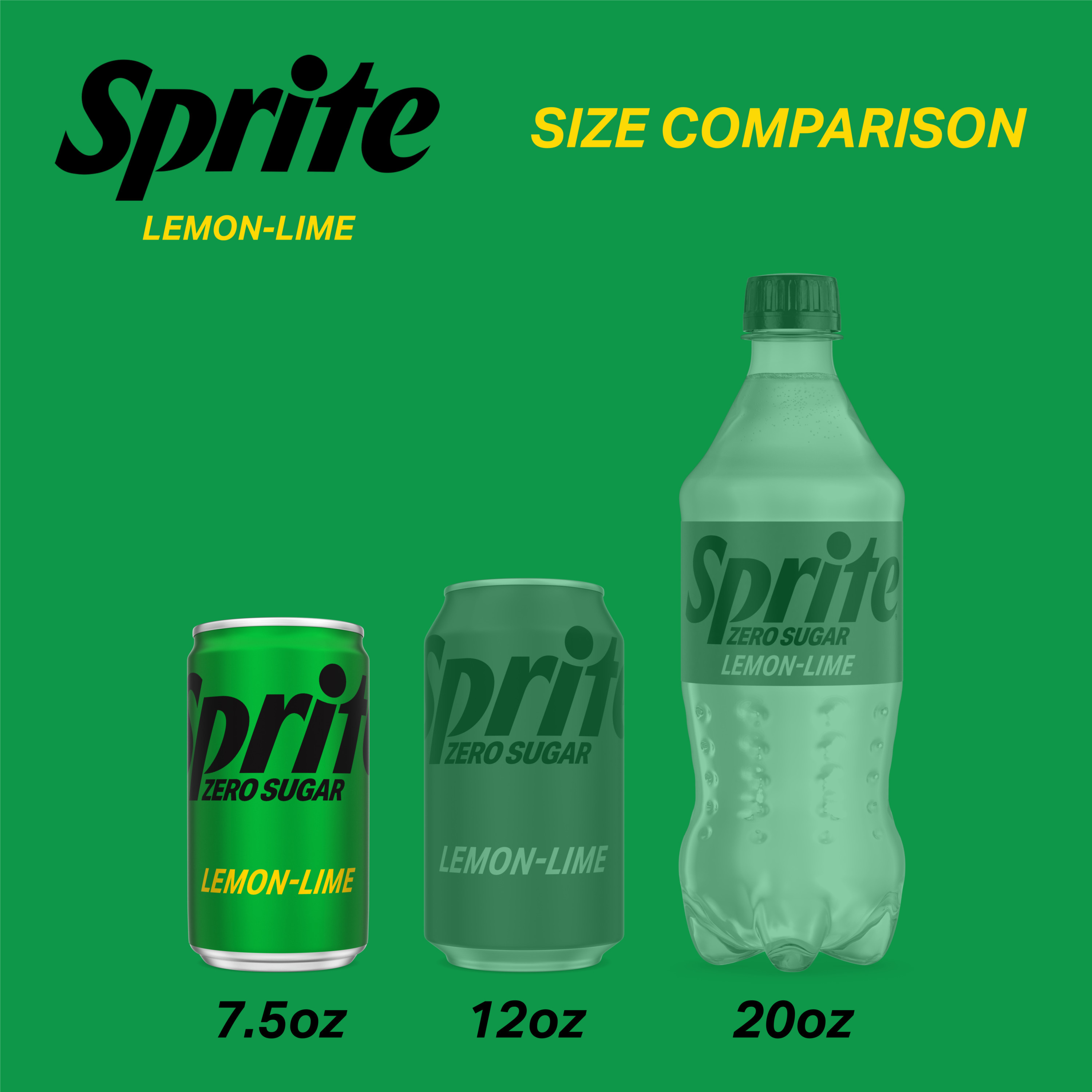 Sprite Zero Sugar Lemon Lime Diet Soda Pop Soft Drinks, 7.5 fl oz