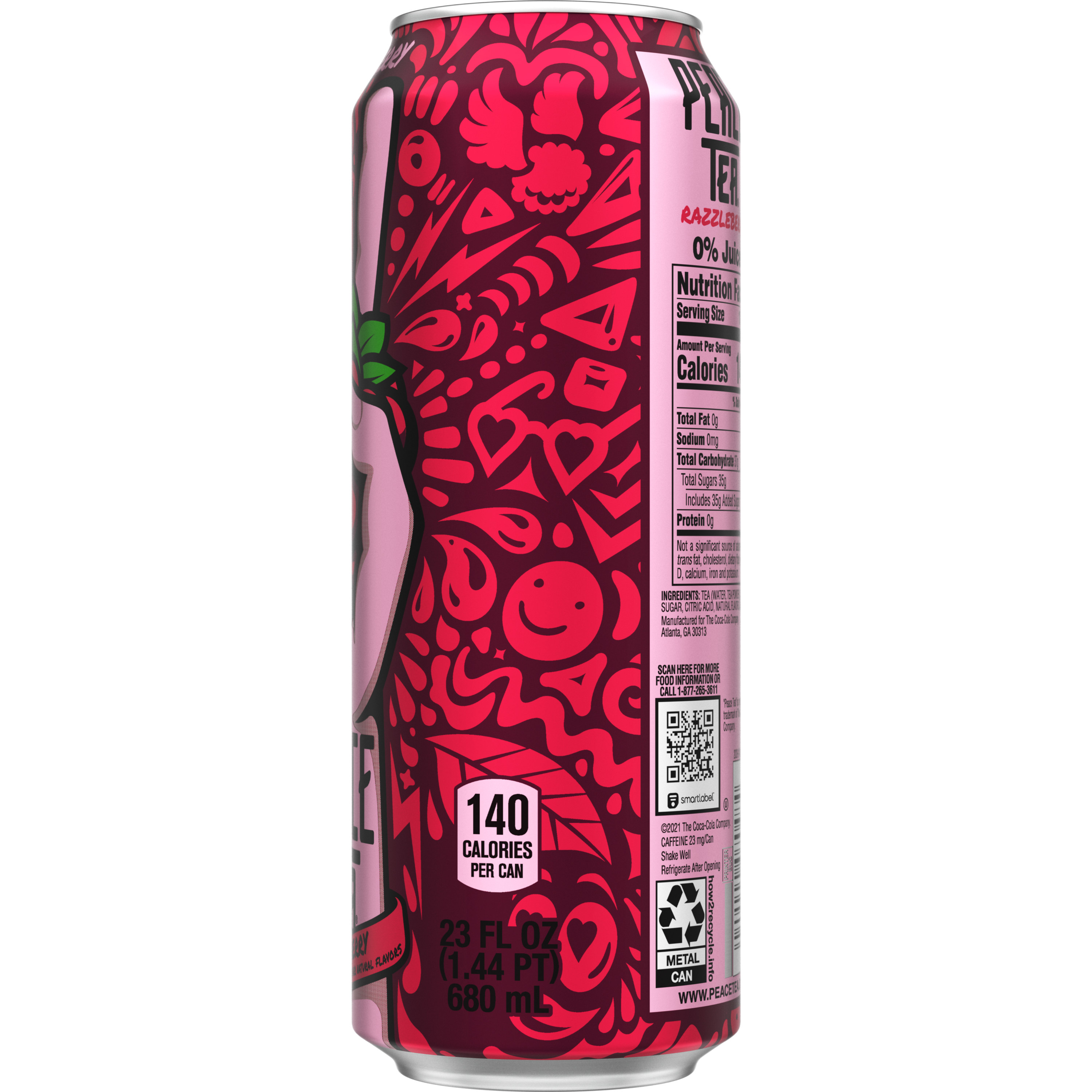 【永池】 Peace Tea Razzleberry Sweet Iced Tea Drink, 23 fl oz | Giant Eagle