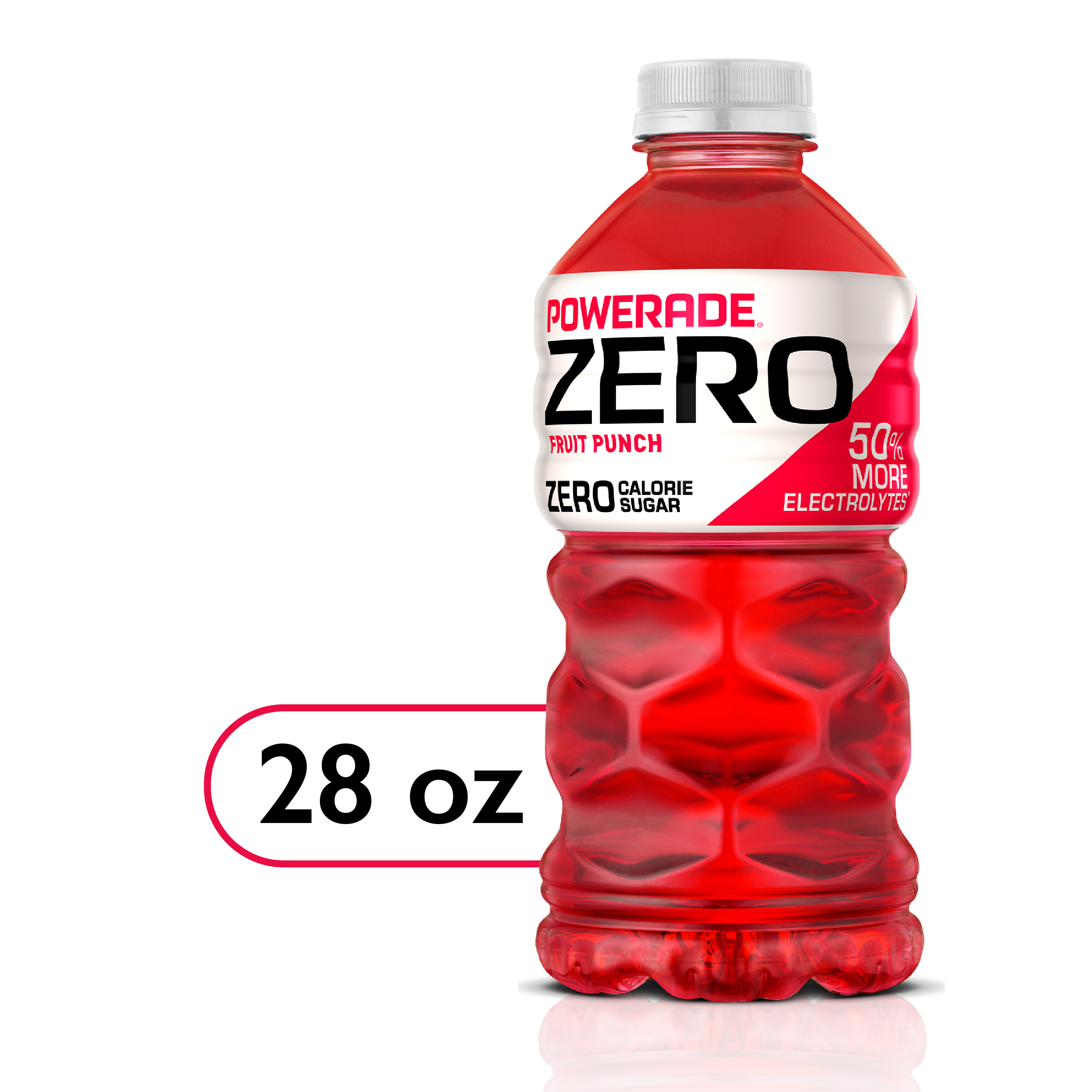POWERADE Zero Fruit Punch Electrolyte Sports Drink, 28 fl oz