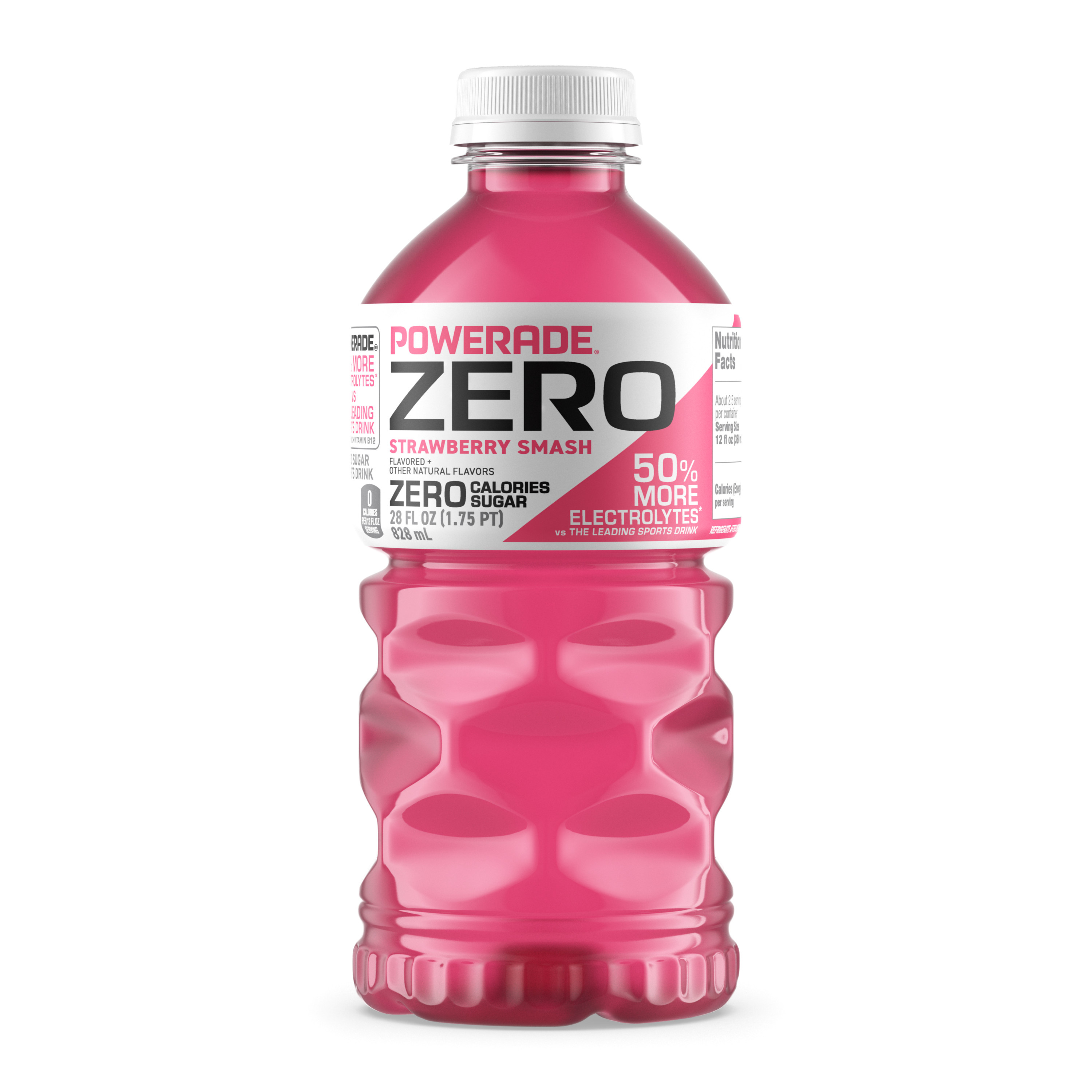 POWERADE Zero Strawberry Smash Electrolyte Sports Drink, 28 fl oz