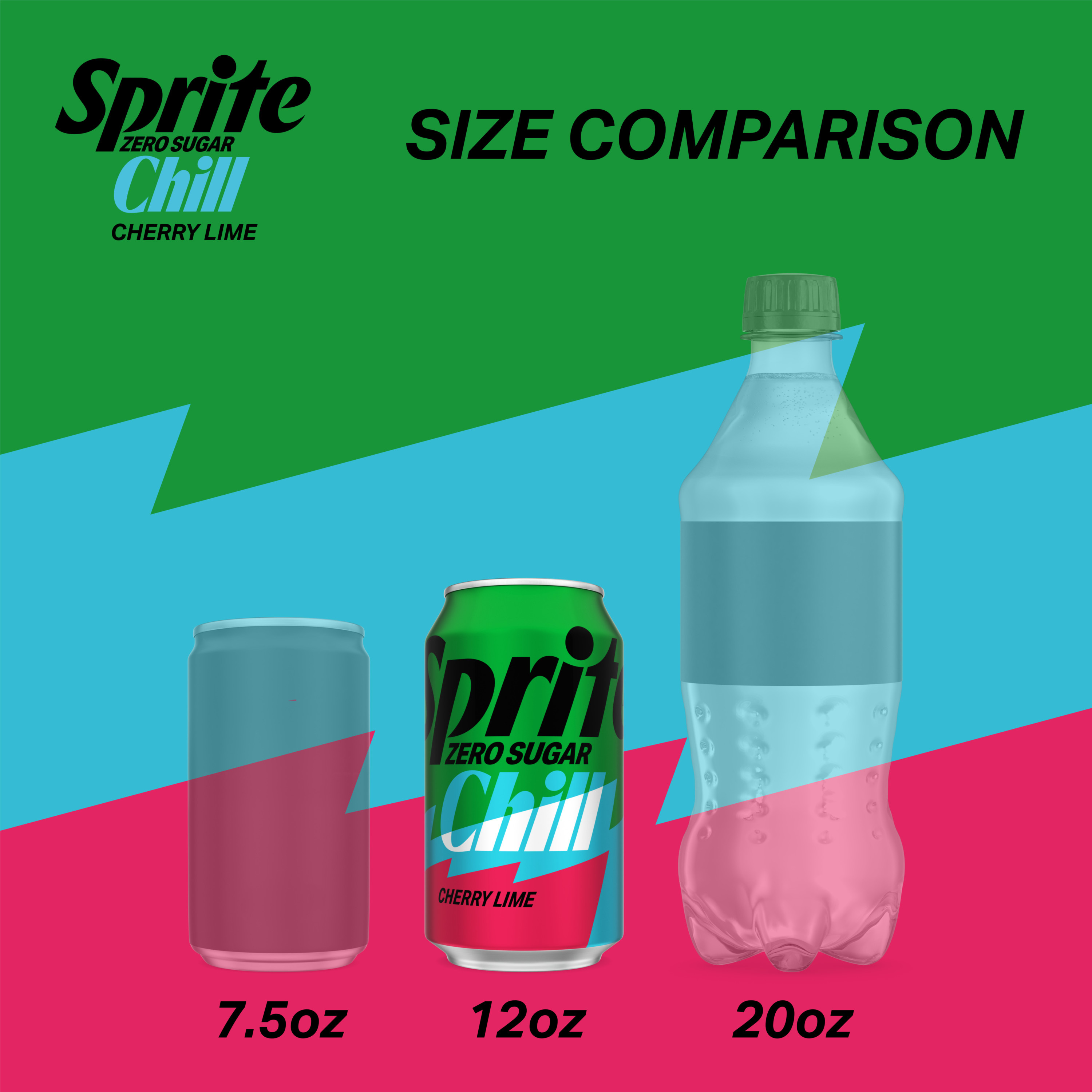 Sprite ® Chill Zero Sugar Cherry Lime Soft Drink, 12 fl oz, 12