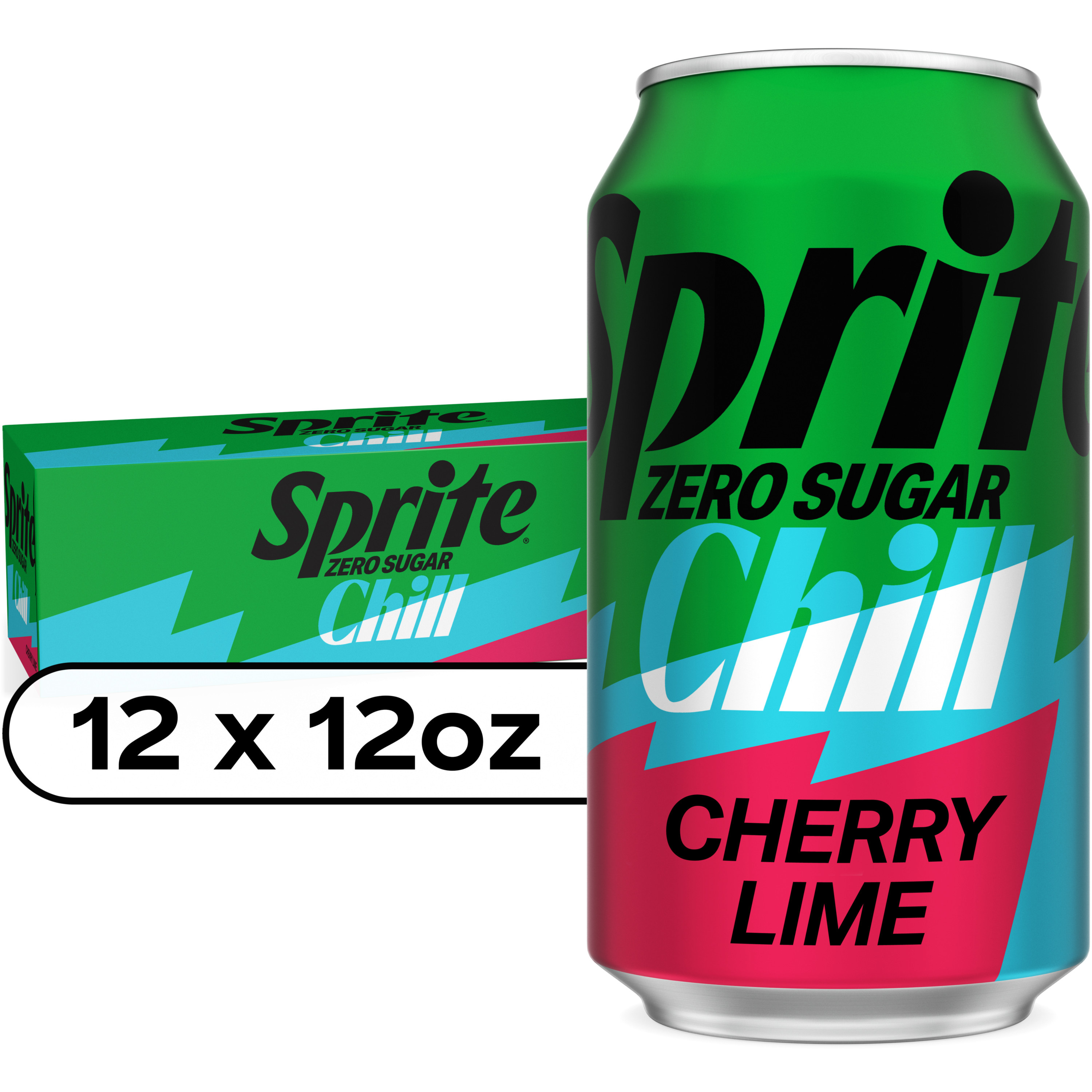 Sprite ® Chill Zero Sugar Cherry Lime Soft Drink, 12 fl oz, 12