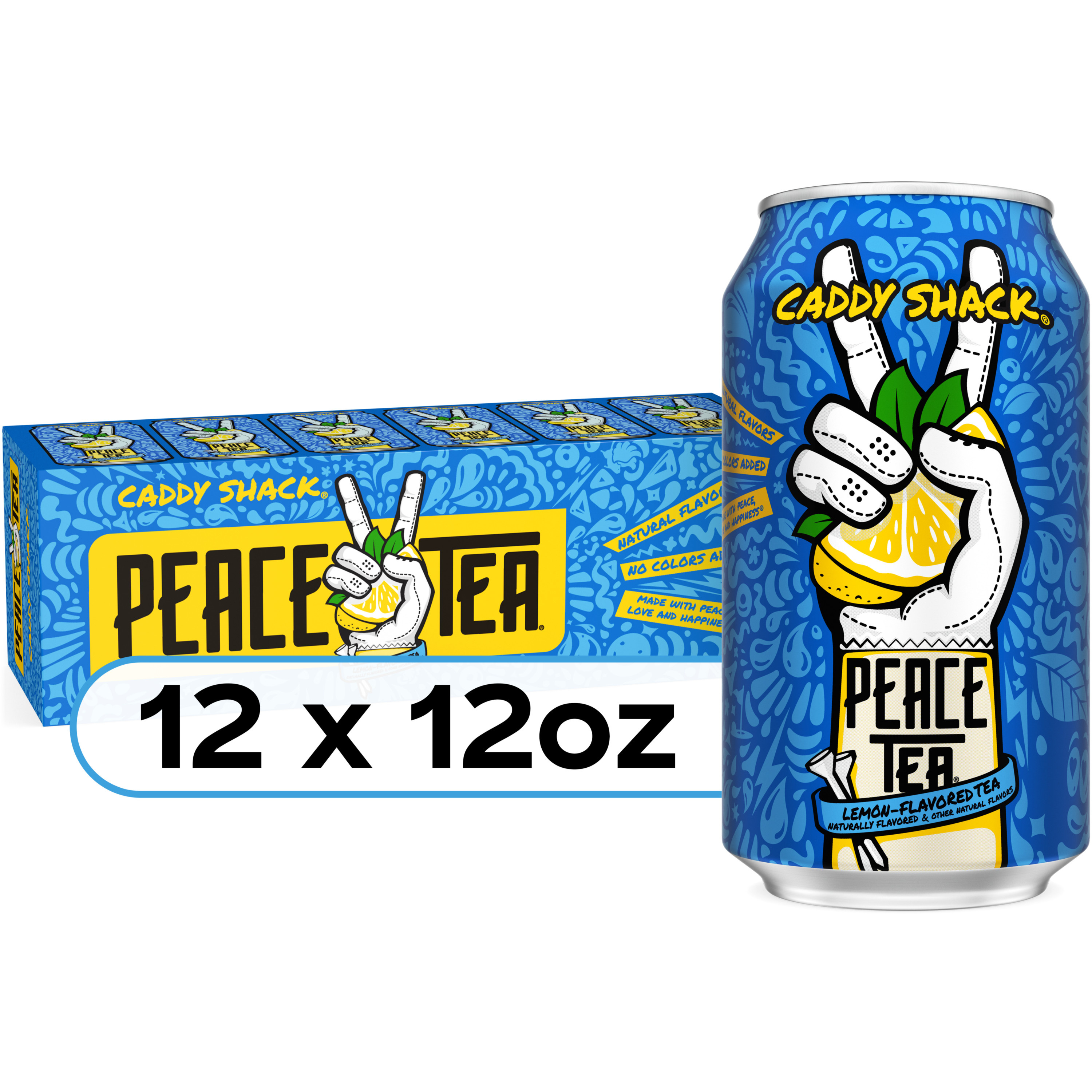 Peace Tea Just Peachy, Iced Tea with Natural Peach Flavor, 12 fl