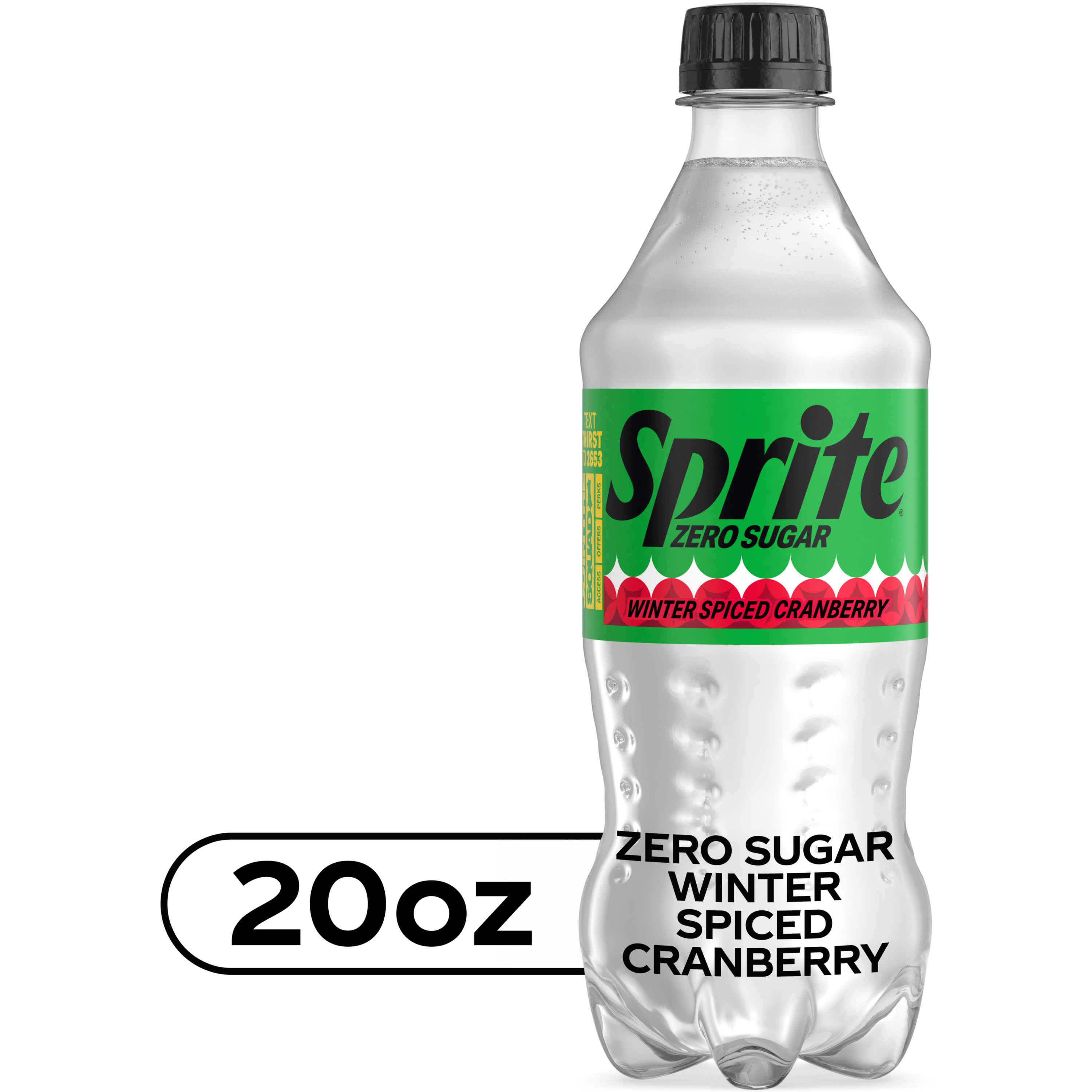 Sprite Zero Sugar Winter Spiced Cranberry Caffeine Free Soda Soft