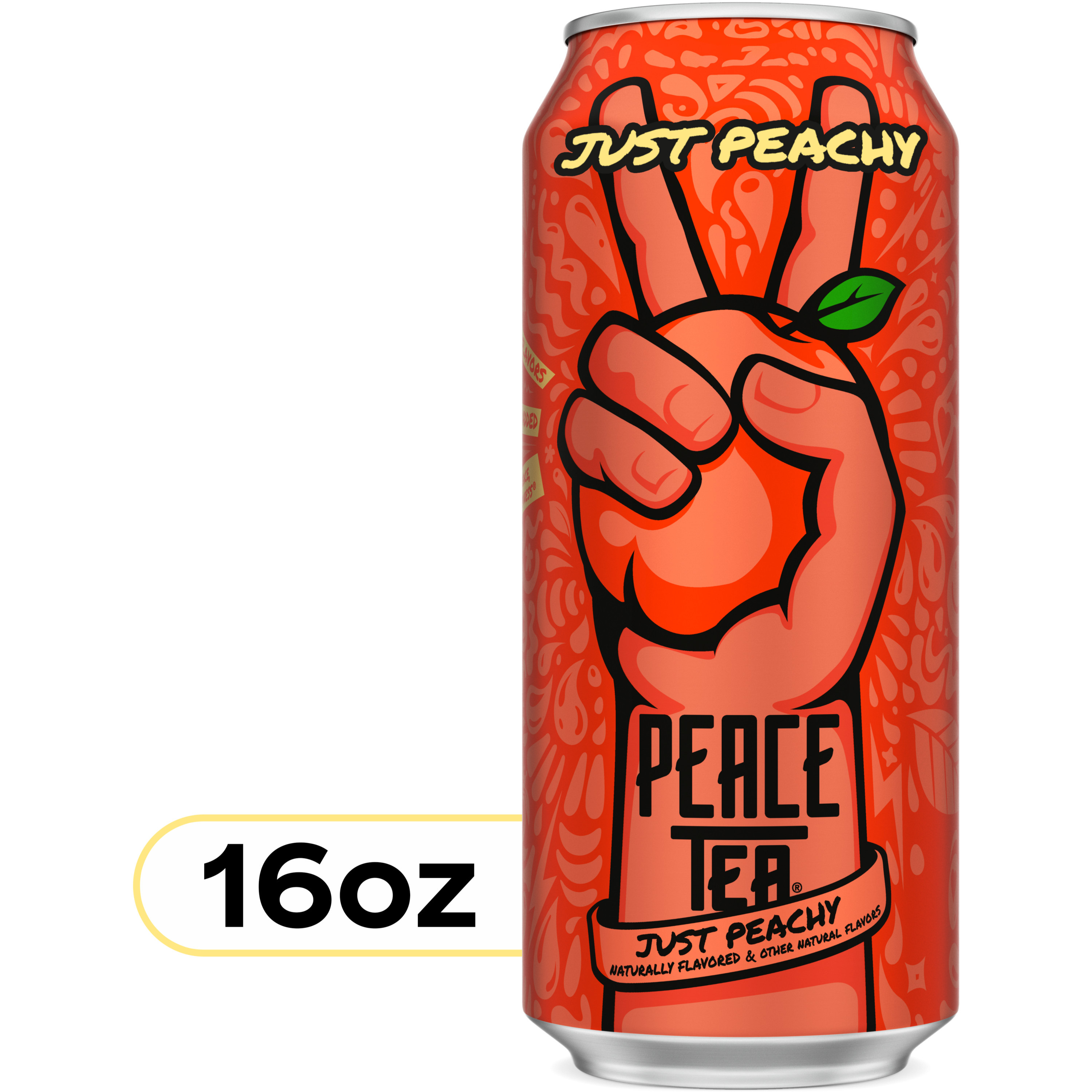 Peace Tea Just Peachy, Iced Tea with Natural Peach Flavor, 16 fl