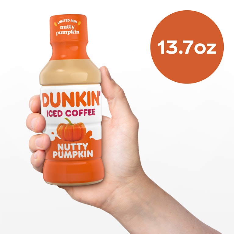 Dunkin' Nutty Pumpkin Iced Coffee Single Bottle, fl oz