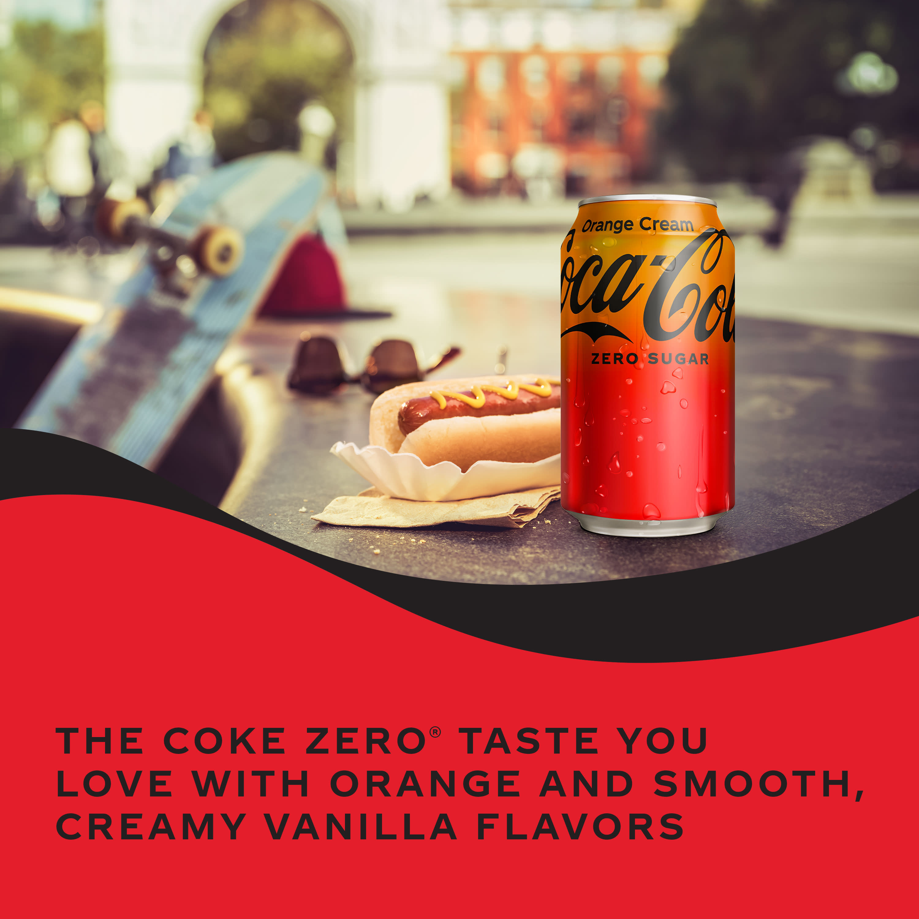 Coca-Cola Zero Sugar Orange Cream Soda Soft Drink Fridge Pack, 12