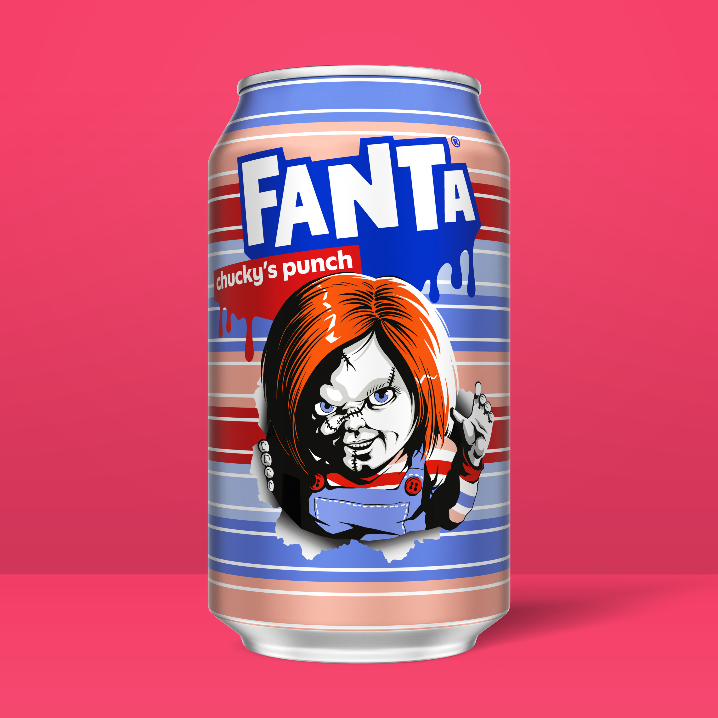 レア！ファブリツィォ ラモーン コーララッパー Fanta Chucky's Punch Fridge Pack Cans, 12 fl oz, 12 Pack | Giant