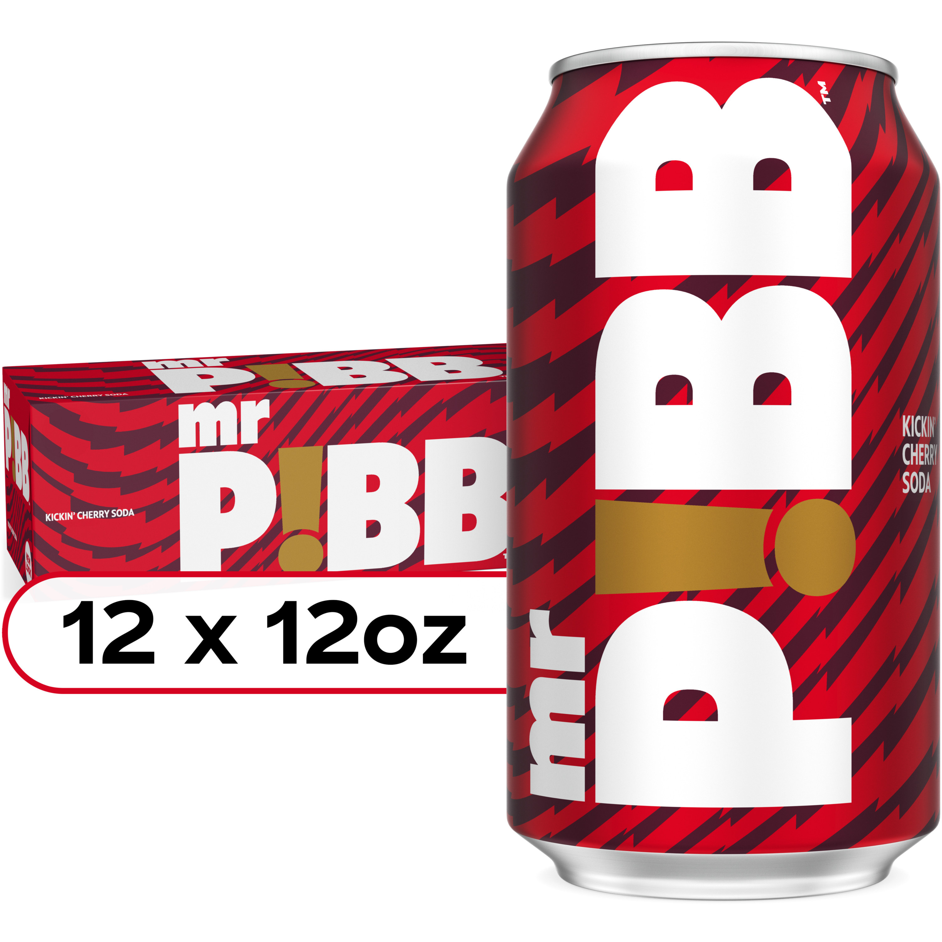 Mr. Pibb Cherry Soda Soft Drink Fridge Pack Cans, 12 Fl Oz, 12
