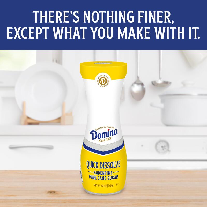 Domino Quick Dissolve Superfine Pure Cane Sugar 12 oz Flip Top