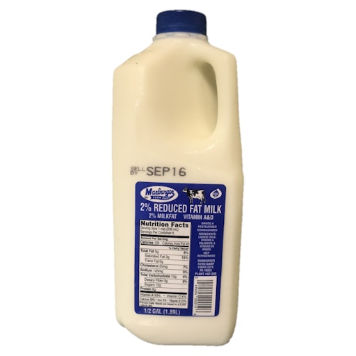 Marburger Farm Dairy Inc 2% Milk Half Gallon | Giant Eagle