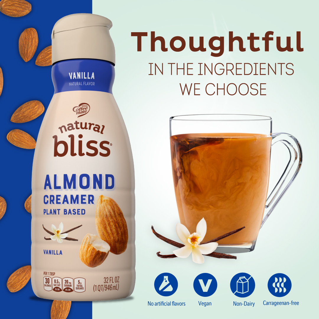 Coffee mate Natural Bliss Plant Based Vanilla Flavored Almond