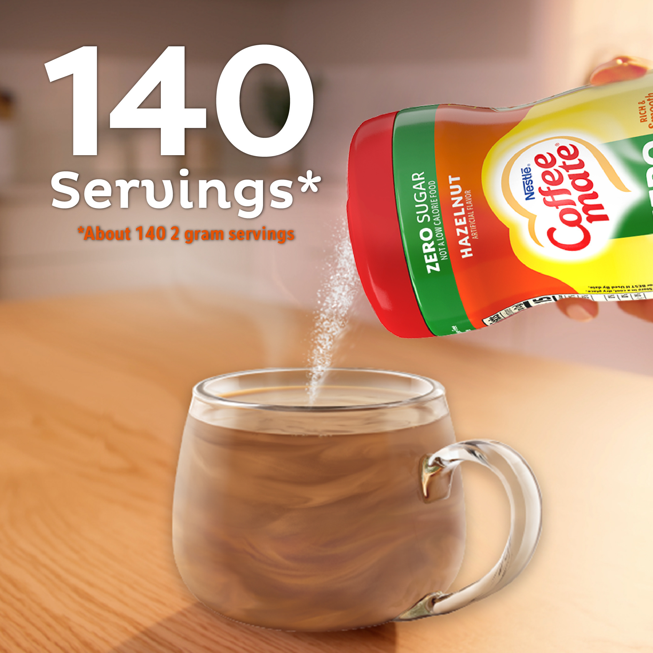 Nestle Coffee mate Zero Sugar Hazelnut Powder Coffee Creamer