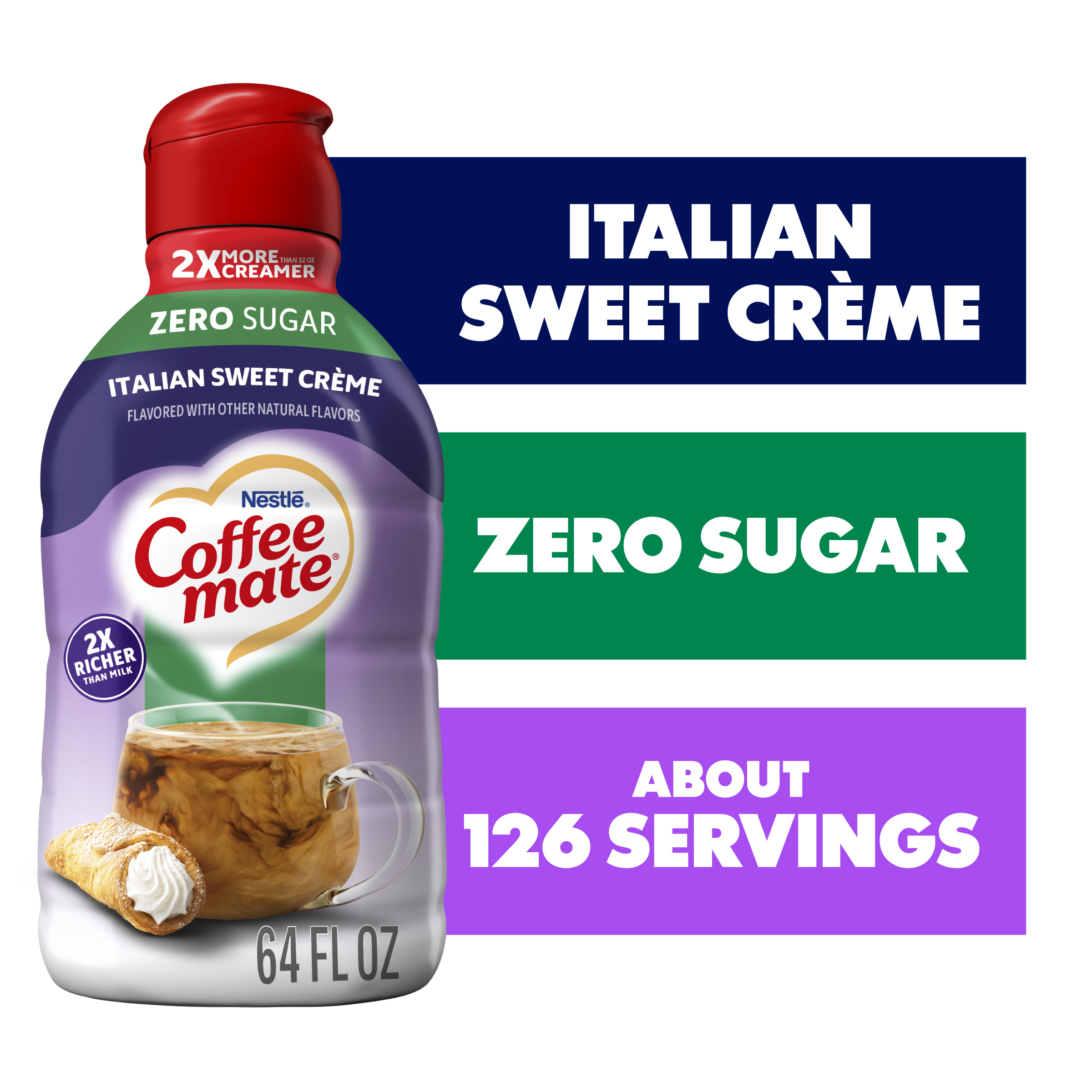 Coffee mate Italian Sweet Crème Flavored Coffee Creamer, Zero