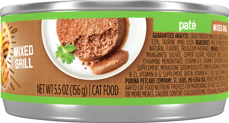 Purina Friskies Wet Cat Food Pate, Pate Mixed Grill Giant Eagle