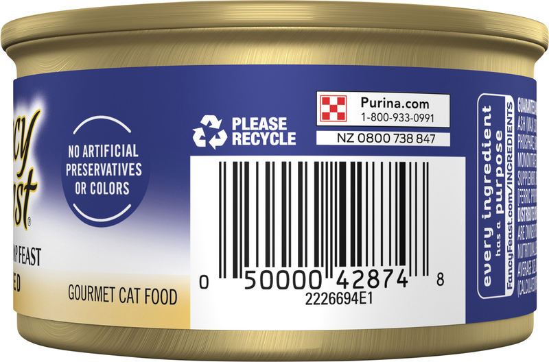 Purina Fancy Feast Wet Cat Food, Flaked Fish and Shrimp Feast