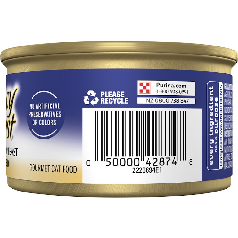 Purina Fancy Feast Wet Cat Food, Flaked Fish and Shrimp Feast