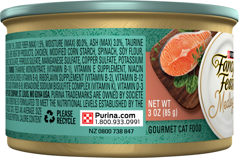 Purina Fancy Feast Wet Cat Food, Medleys Wild Salmon Florentine