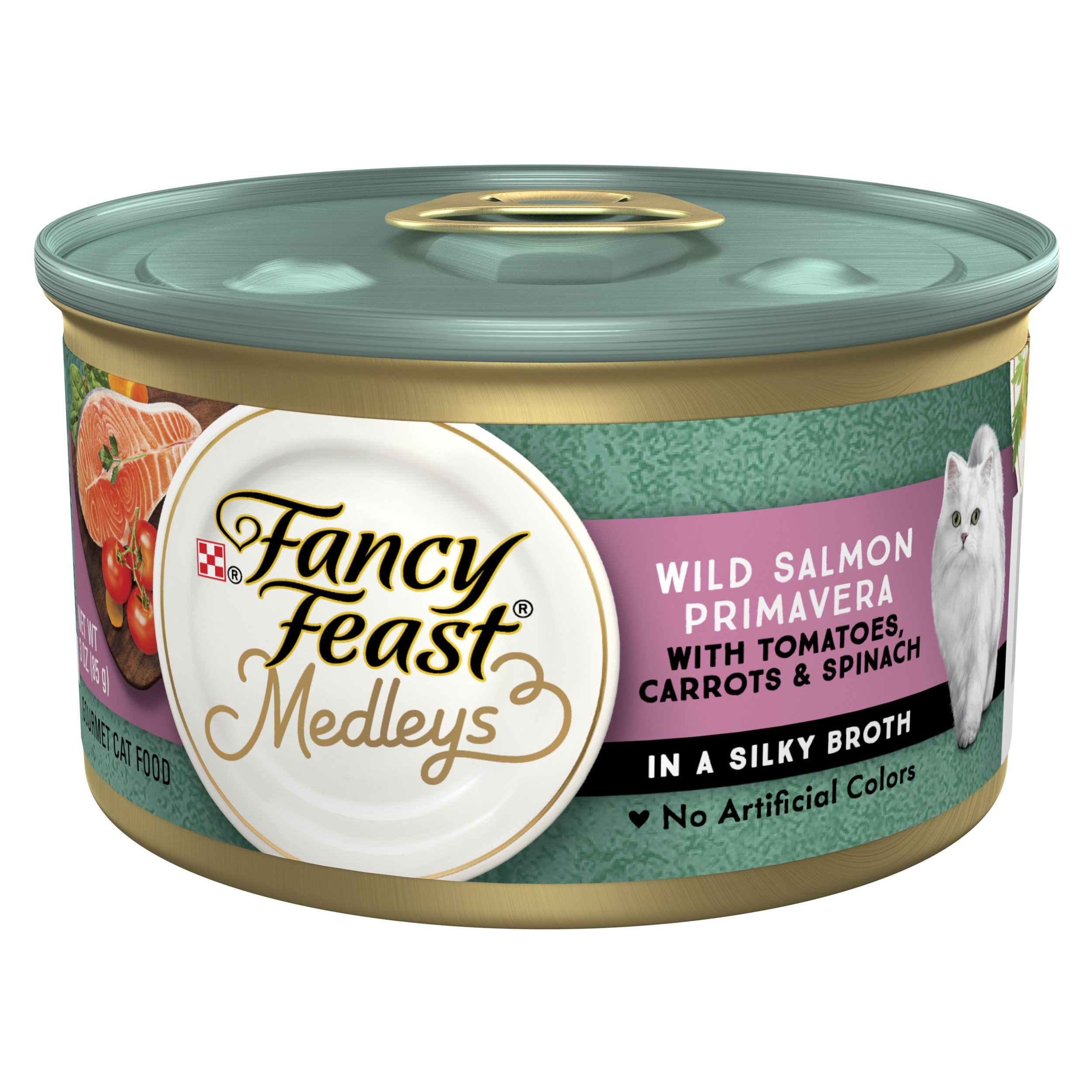 Purina Fancy Feast Wet Cat Food Medleys Wild Salmon Primavera With
