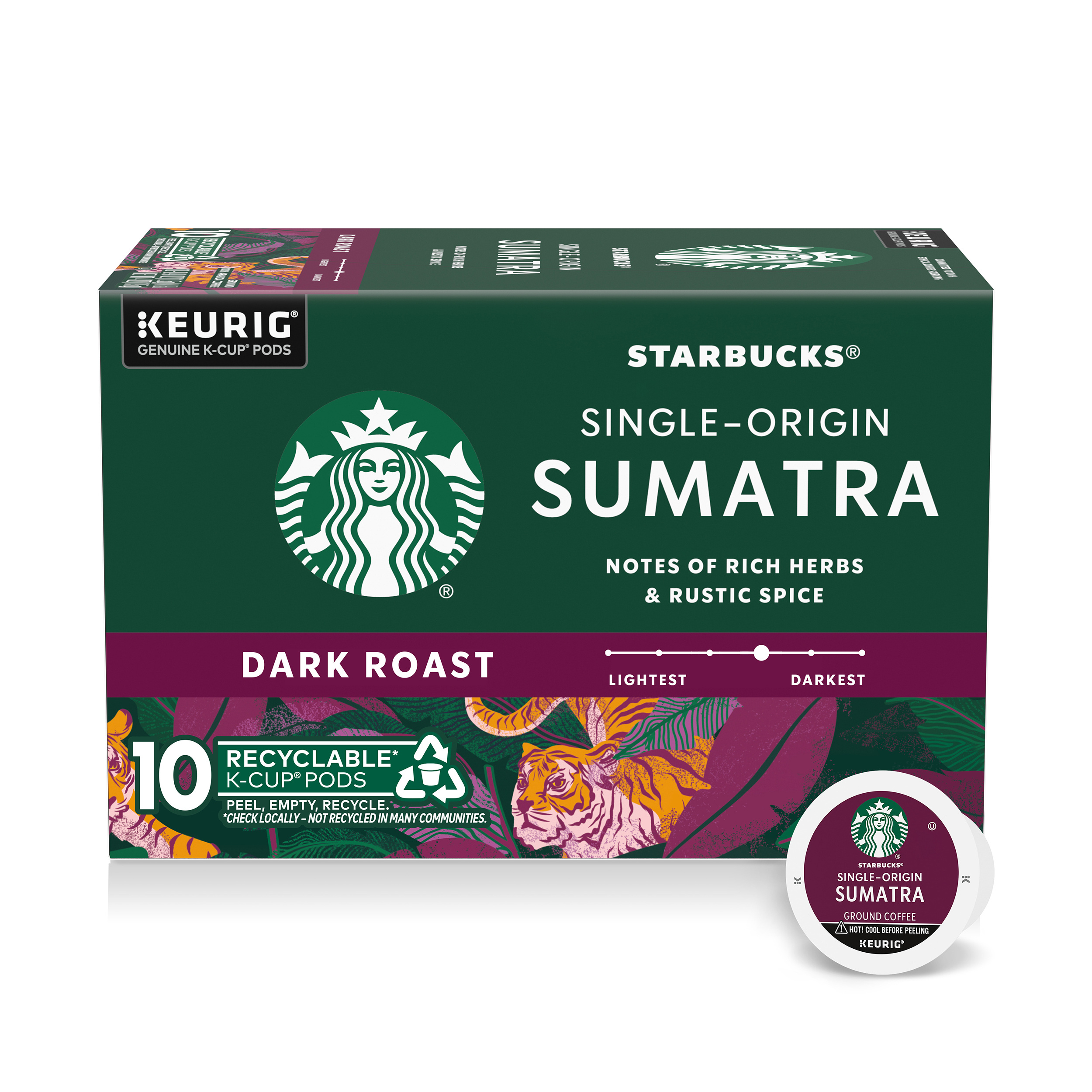 Starbucks K-Cup Coffee Pods, Dark Roast Coffee, French Roast, 100