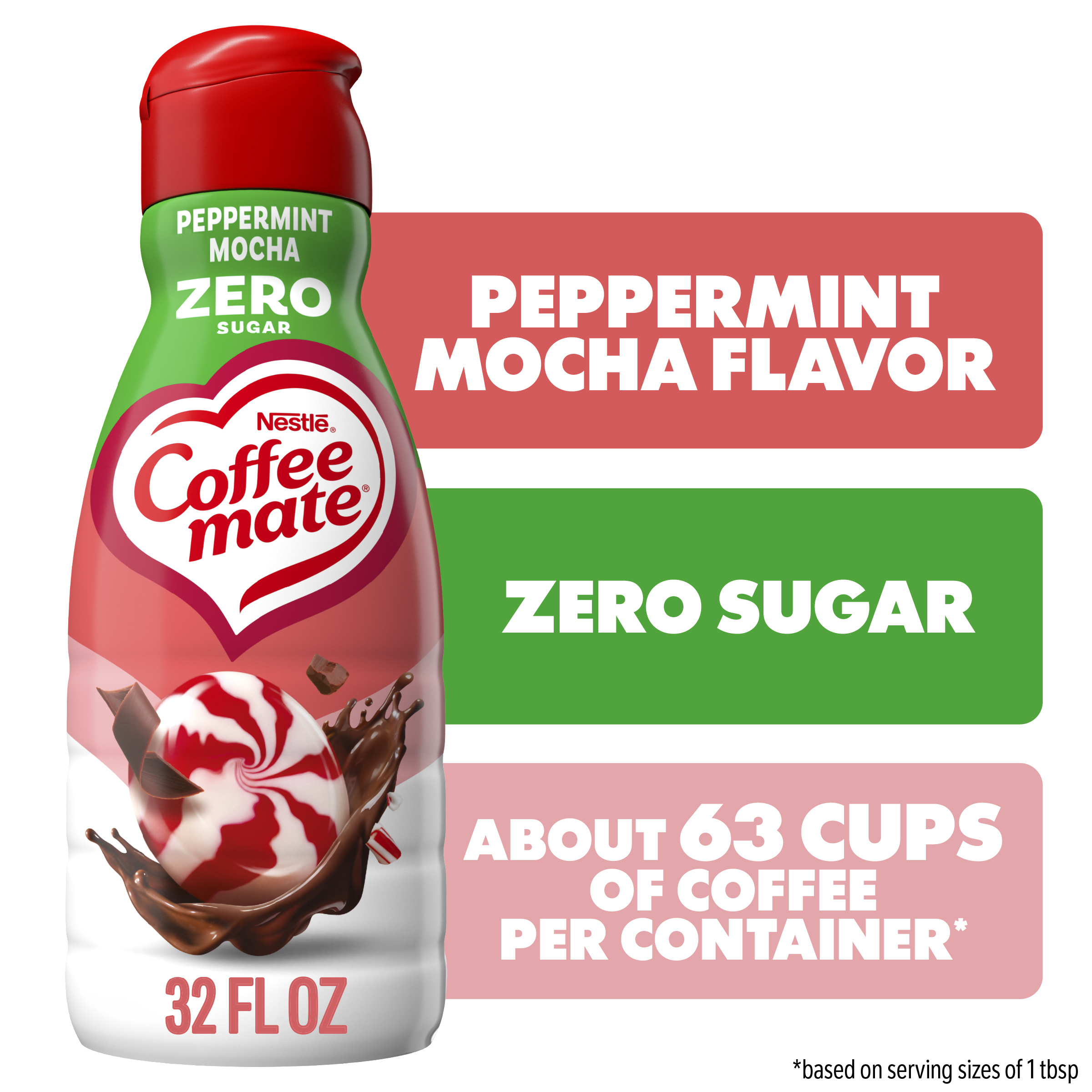 Coffee mate Peppermint Mocha Flavored Creamer, Non Dairy Zero