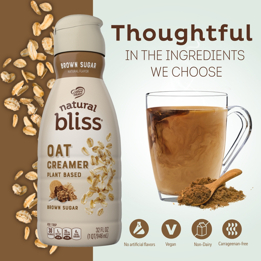 Coffee mate Natural Bliss Plant Based Brown Sugar Flavored Oat
