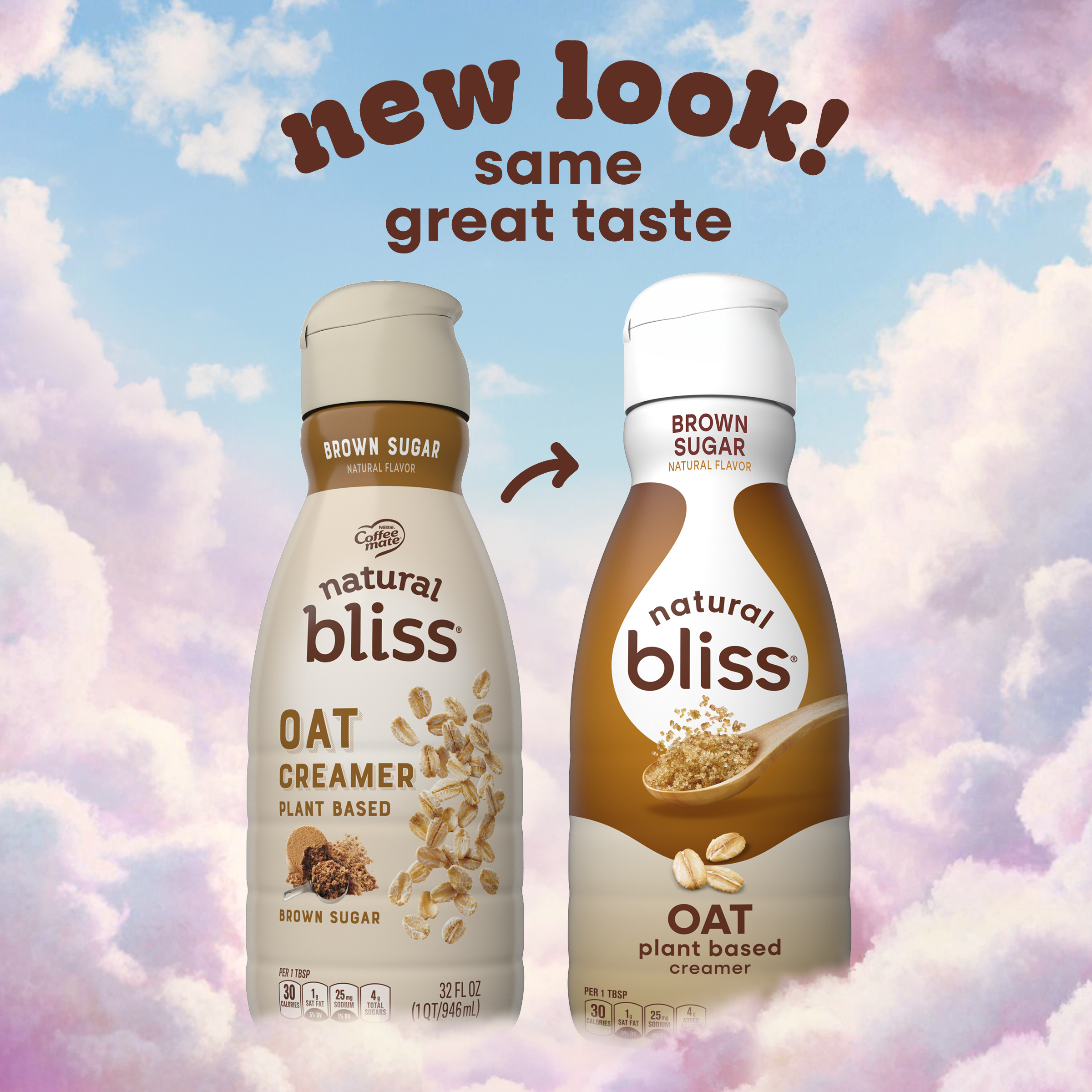 natural bliss Brown Sugar Flavored Oat Milk Creamer, Non Dairy