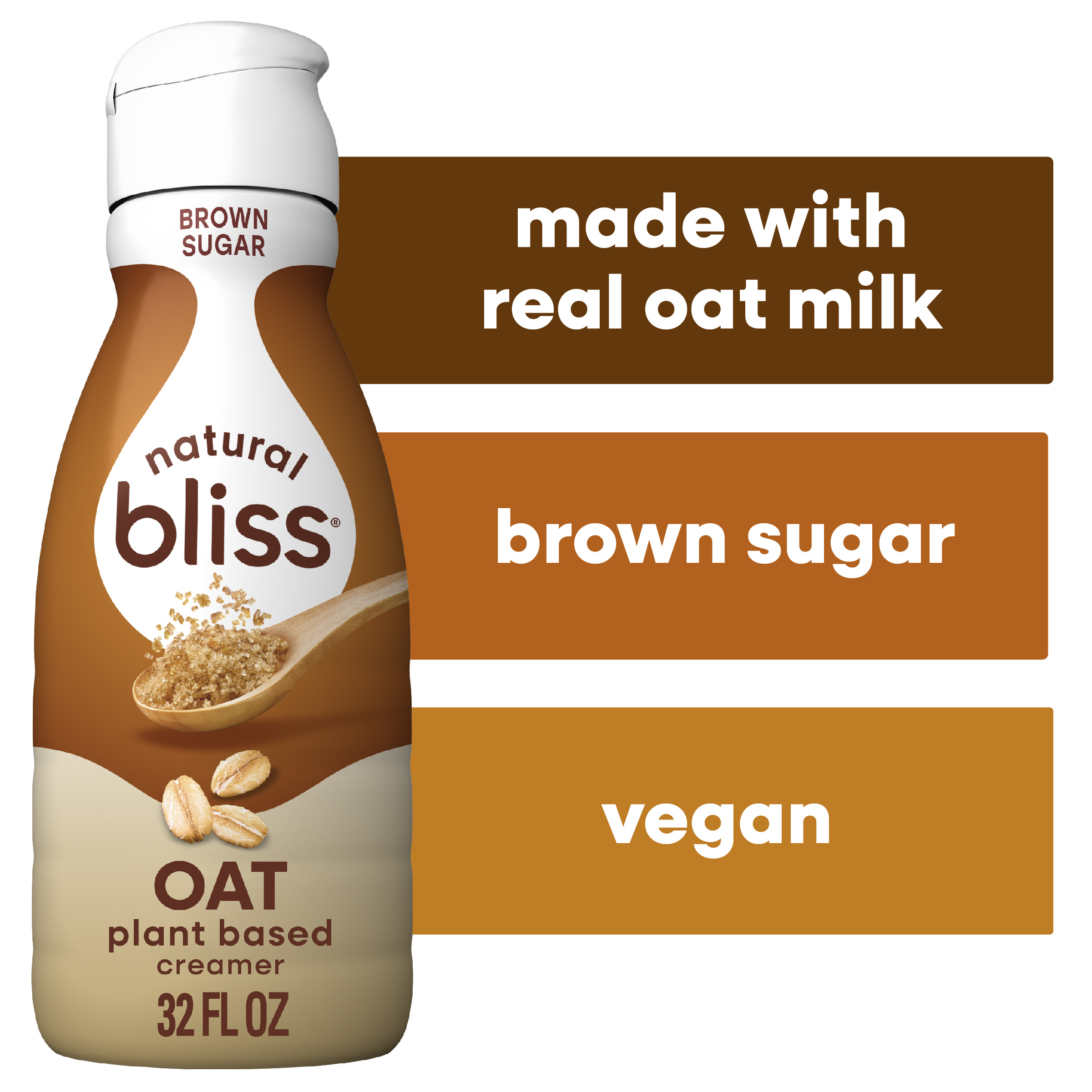 natural bliss Brown Sugar Flavored Oat Milk Creamer, Non Dairy