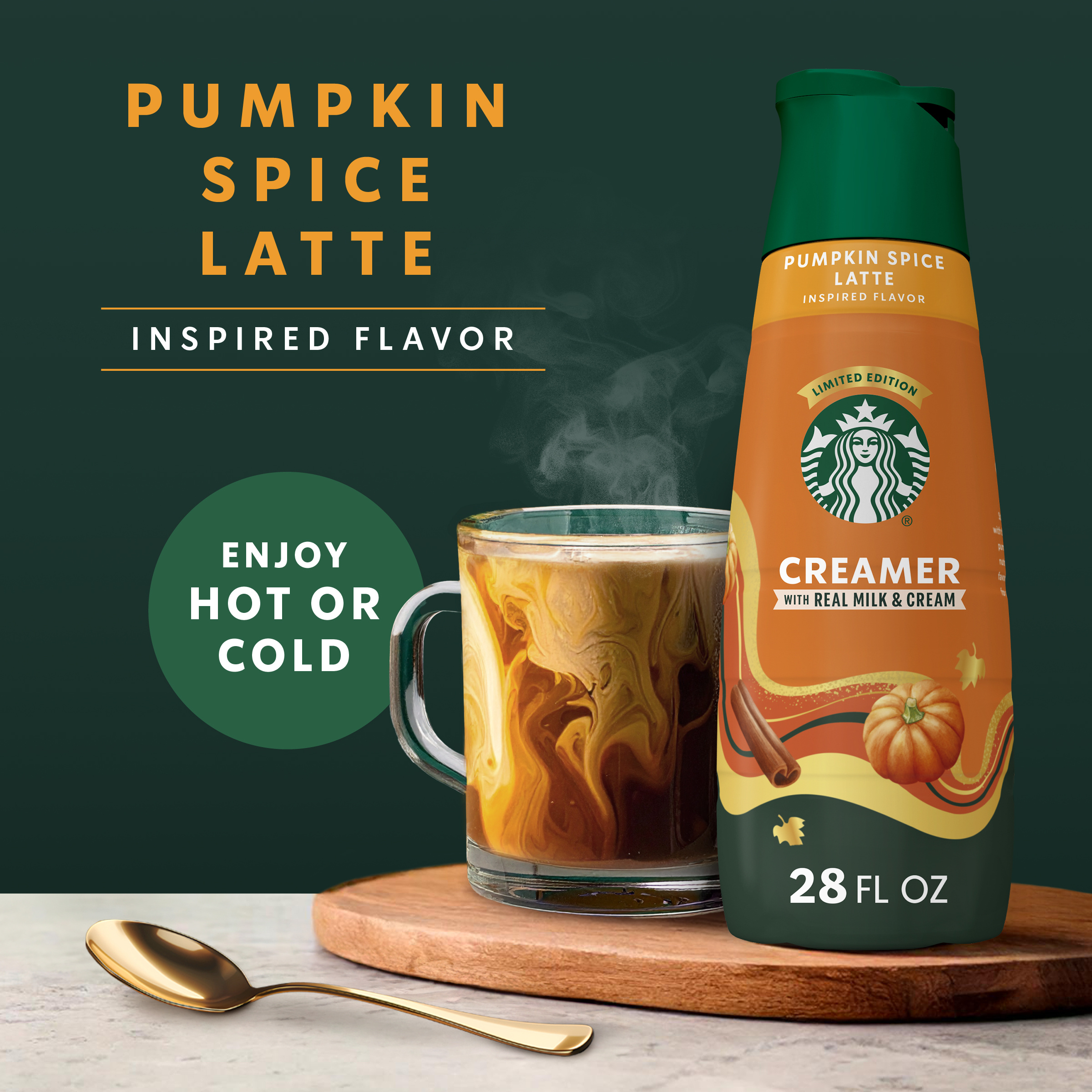 Starbucks Pumpkin Spice Flavored Coffee Creamer, Inspired by