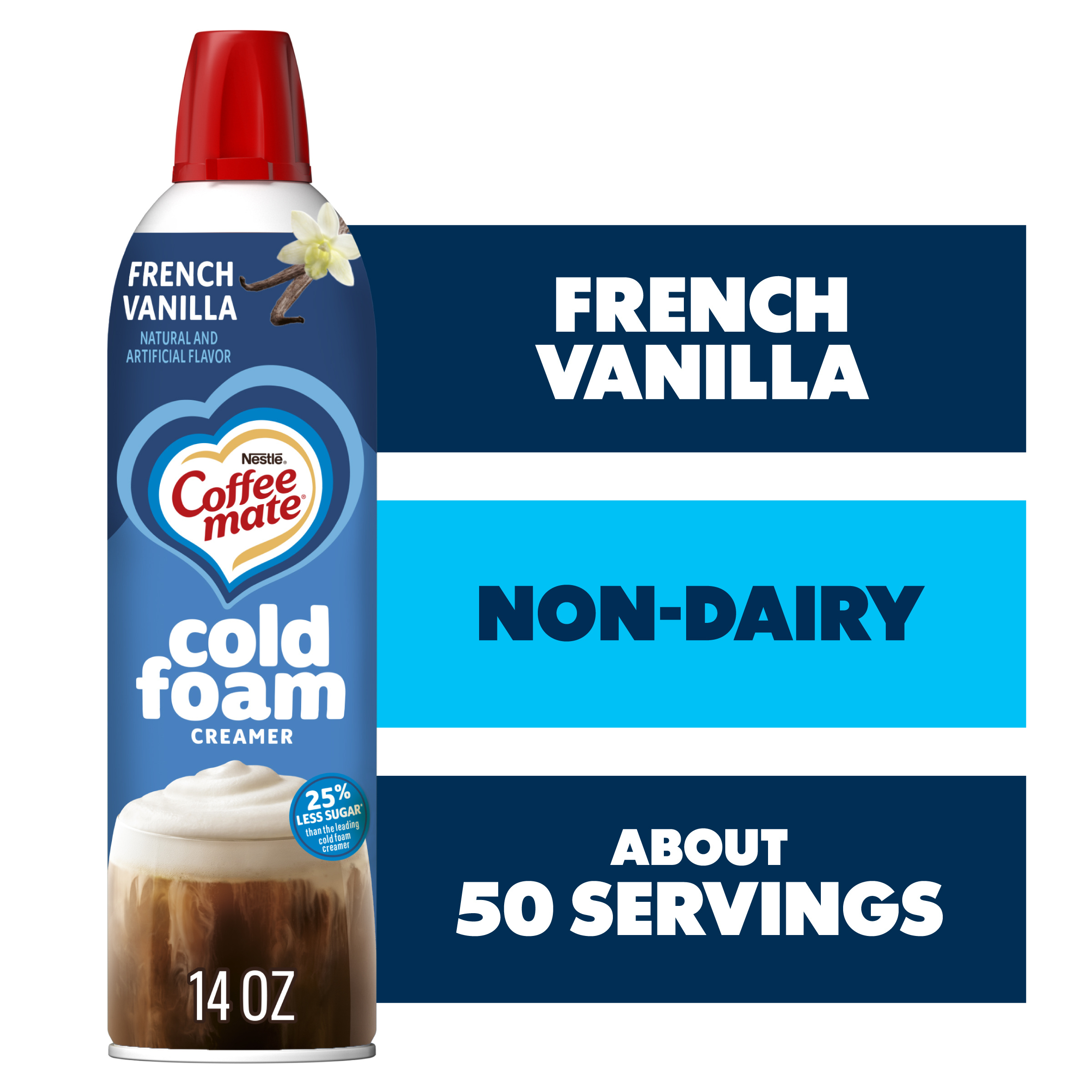 Coffee mate Italian Sweet Crème Flavored Cold Foam Creamer, Non