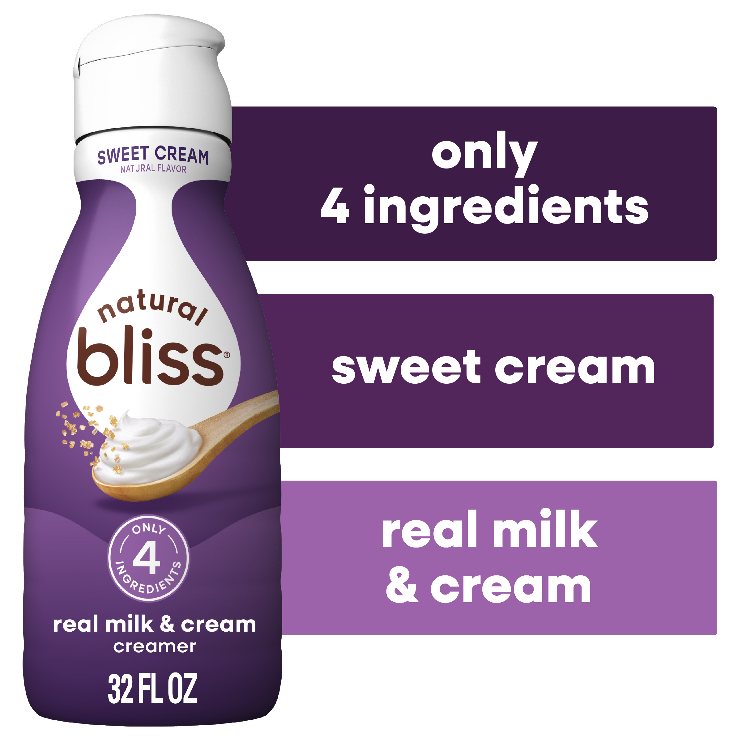 natural bliss Sweet Cream Flavored Creamer, Gluten Free Creamer