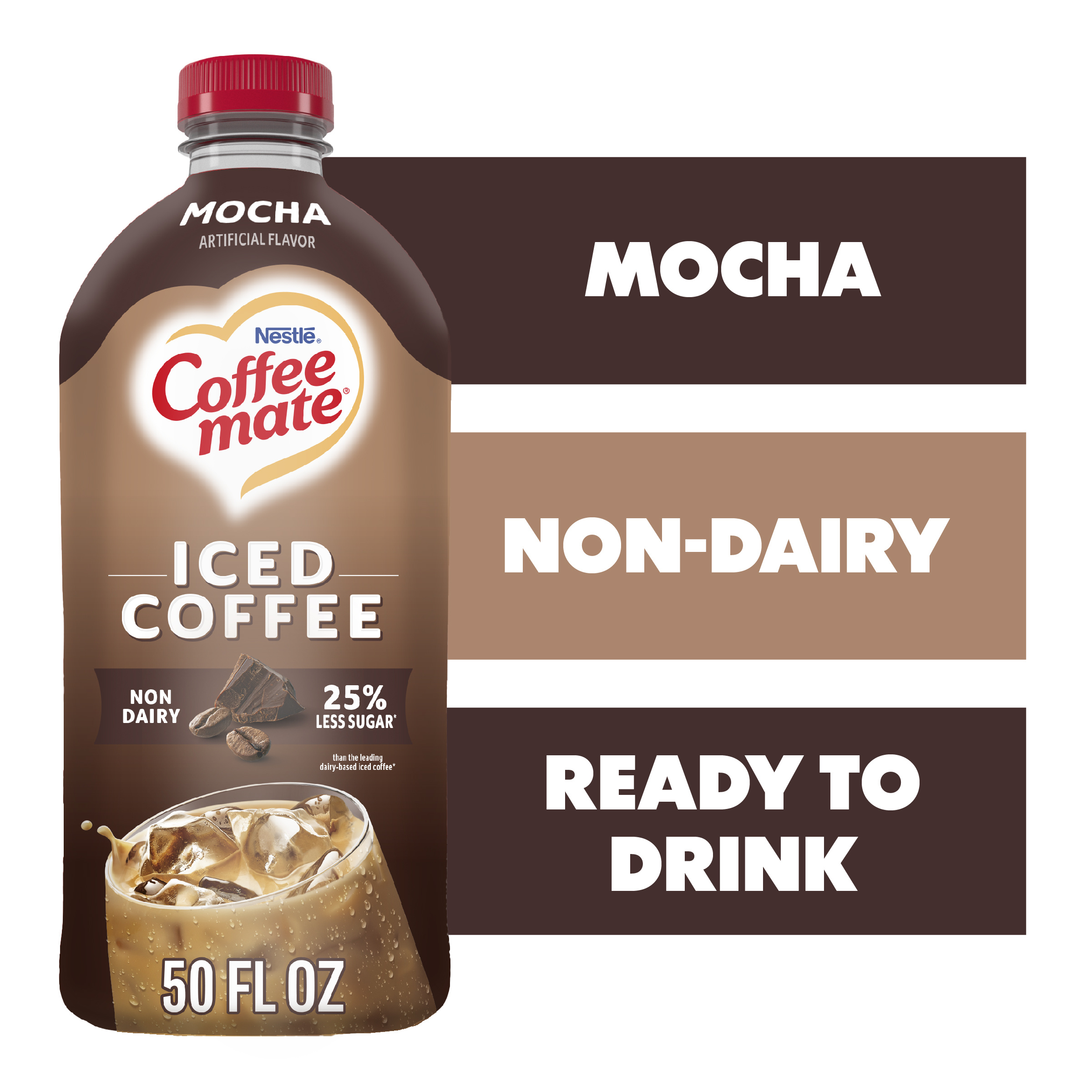 Coffee mate Mocha Flavored Iced Coffee, Non-Dairy Cold Coffee