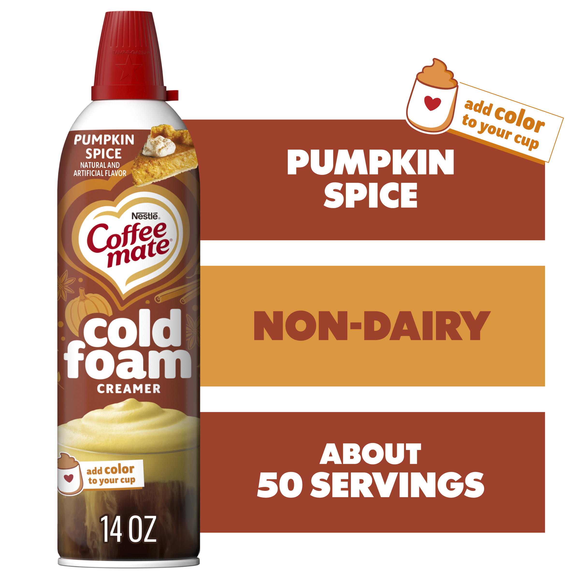 Coffee mate Peppermint Mocha Flavored Cold Foam Creamer, Cold
