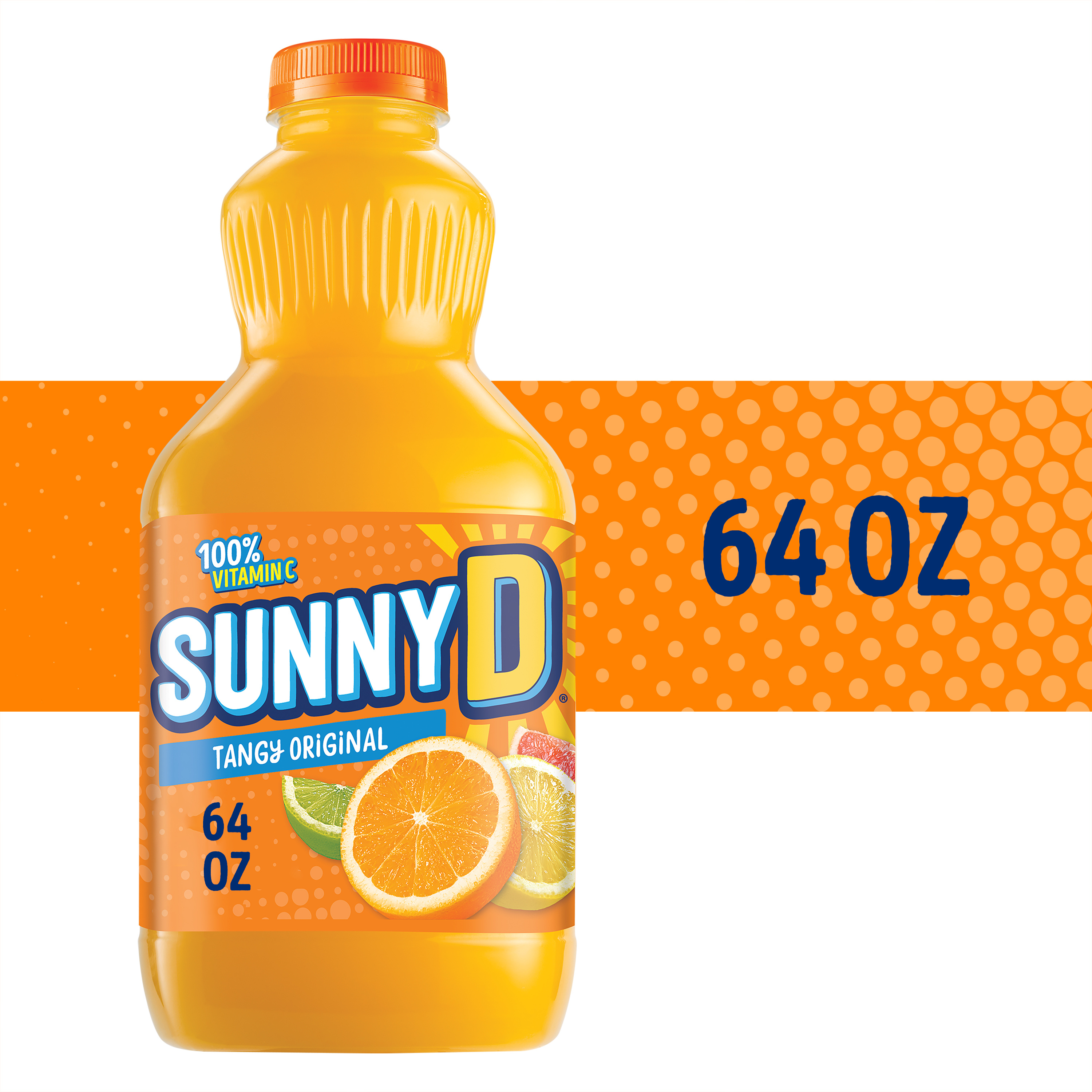 SUNNYD Tangy Original Orange Juice Drink, 64 FL OZ Bottle Giant