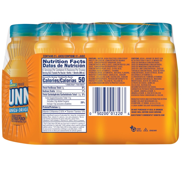 SUNNYD Tangy Original Orange Juice Drink, Count, FL OZ