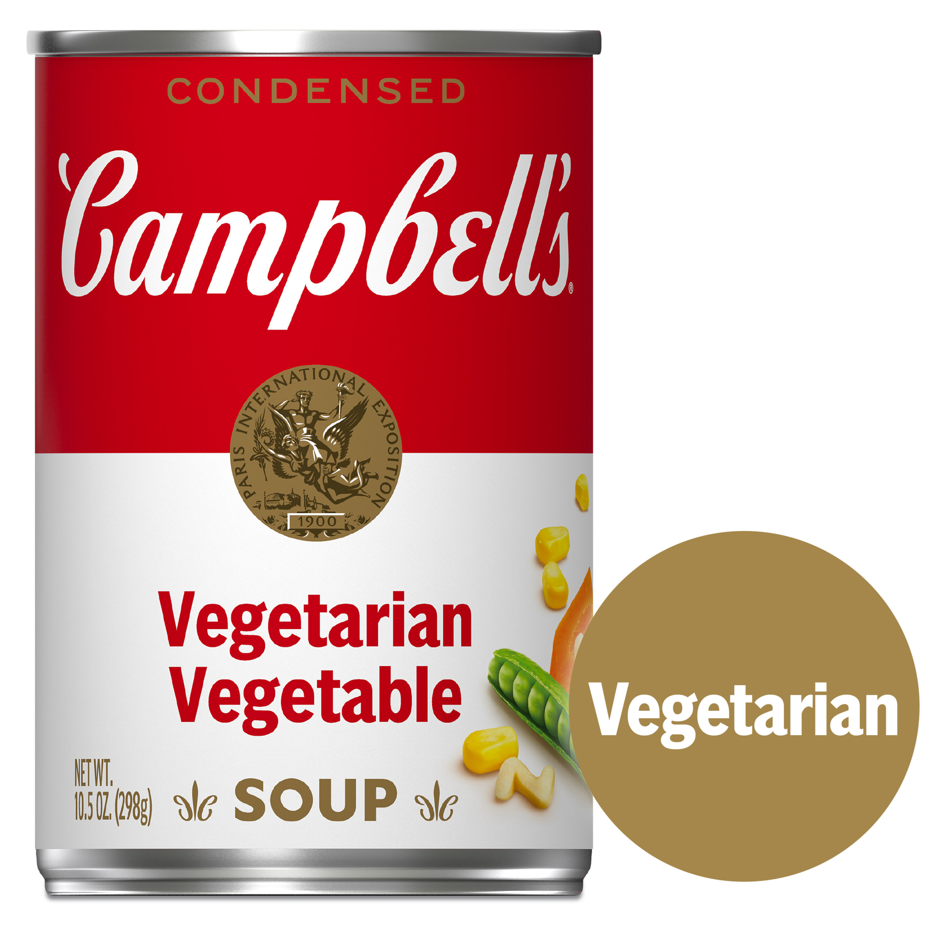 Campbell's Condensed Vegetarian Vegetable Soup, 10.5 oz Can
