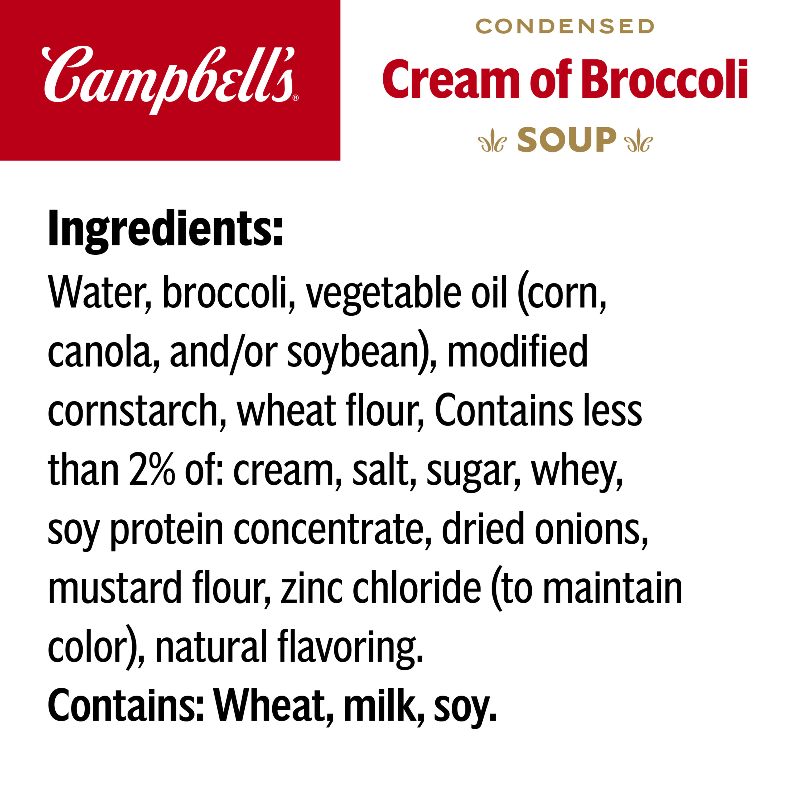 Campbell's Condensed Cream of Broccoli Soup, 10.5 oz Can | Giant